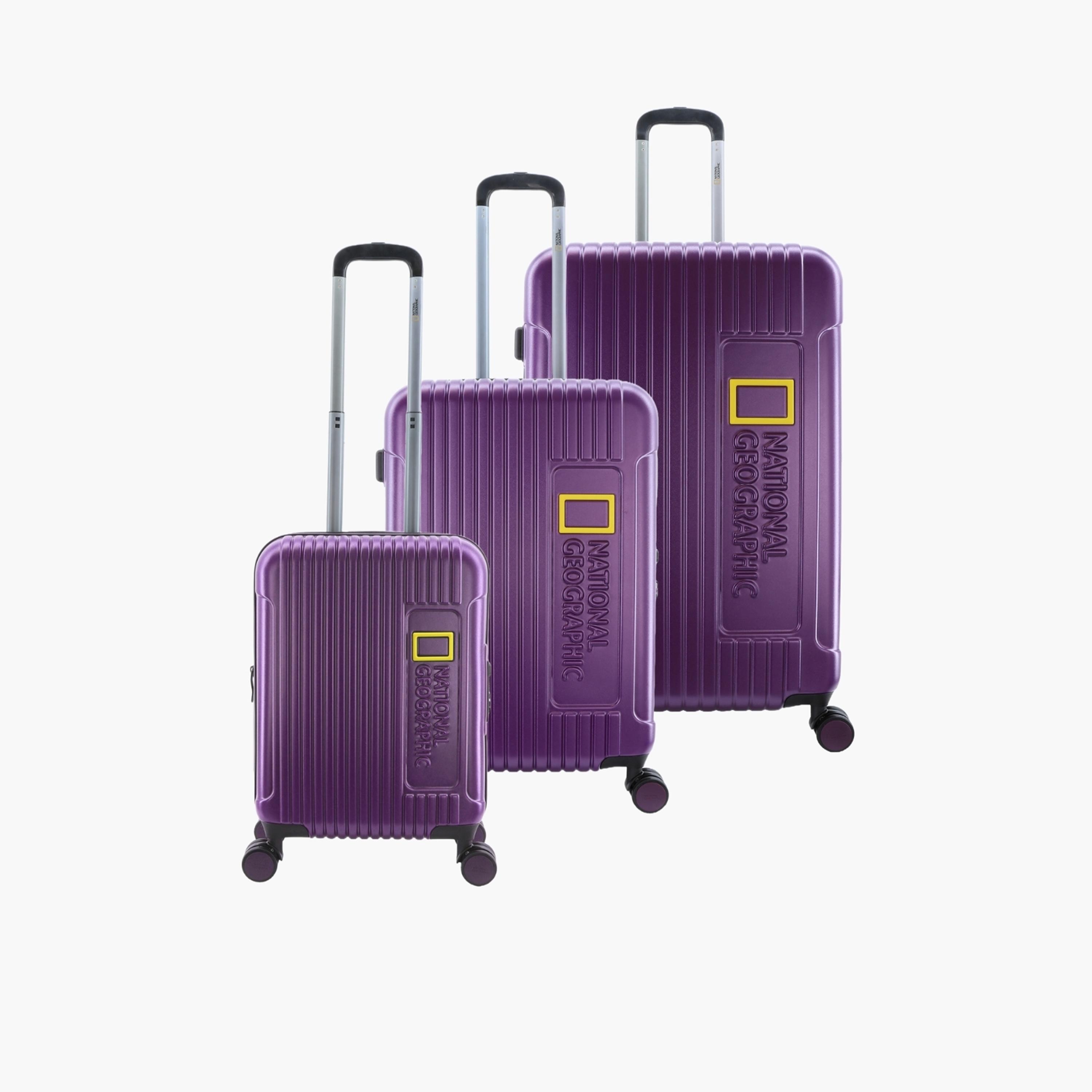 NATIONAL GEOGRAPHIC Canyon Set of 3 Polycarbonate with ABS Hard Sided 4-Wheeler Spinner Trolley Bag with TSA Lock  | N114HA.01-travel-luggagesandbags-luggage-image-1