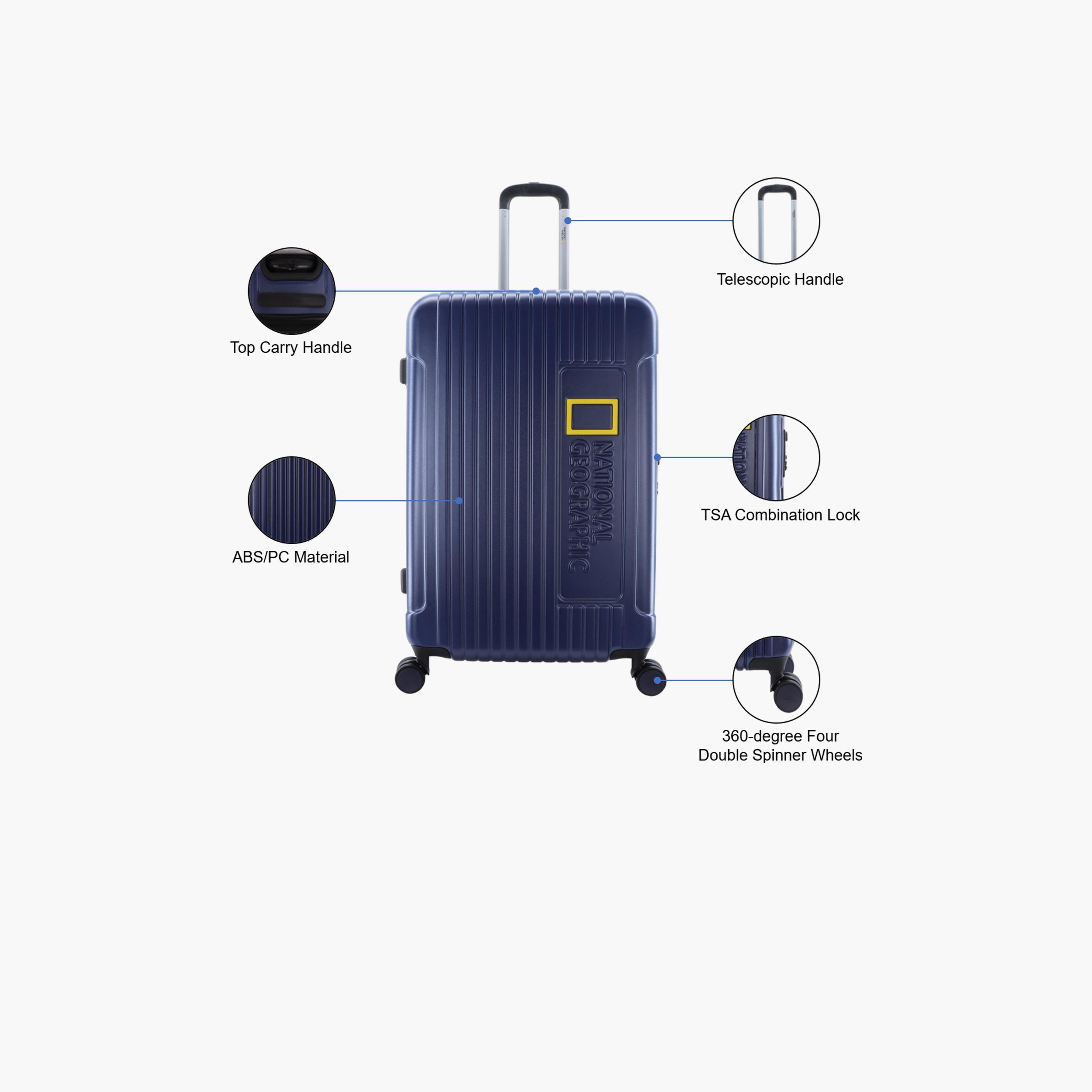NATIONAL GEOGRAPHIC Canyon 78 CM Large Check-in Polycarbonate with ABS Hard Sided 4-Wheeler Spinner Trolley Bag with TSA Lock  | N114HA.71-travel-luggagesandbags-luggage-image-3
