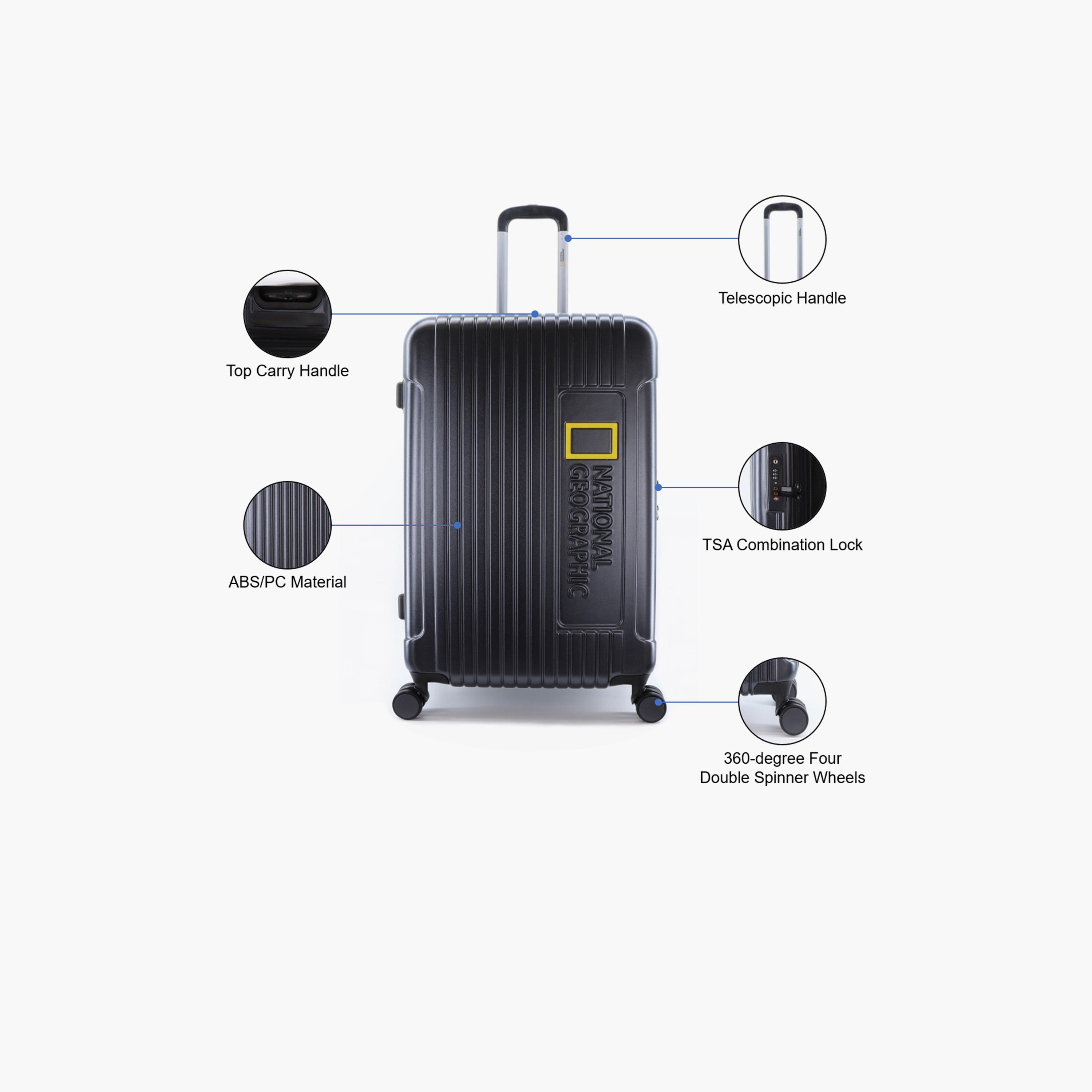 NATIONAL GEOGRAPHIC Canyon 78 CM Large Check-in Polycarbonate with ABS Hard Sided 4-Wheeler Spinner Trolley Bag with TSA Lock  | N114HA.71-travel-luggagesandbags-luggage-image-3