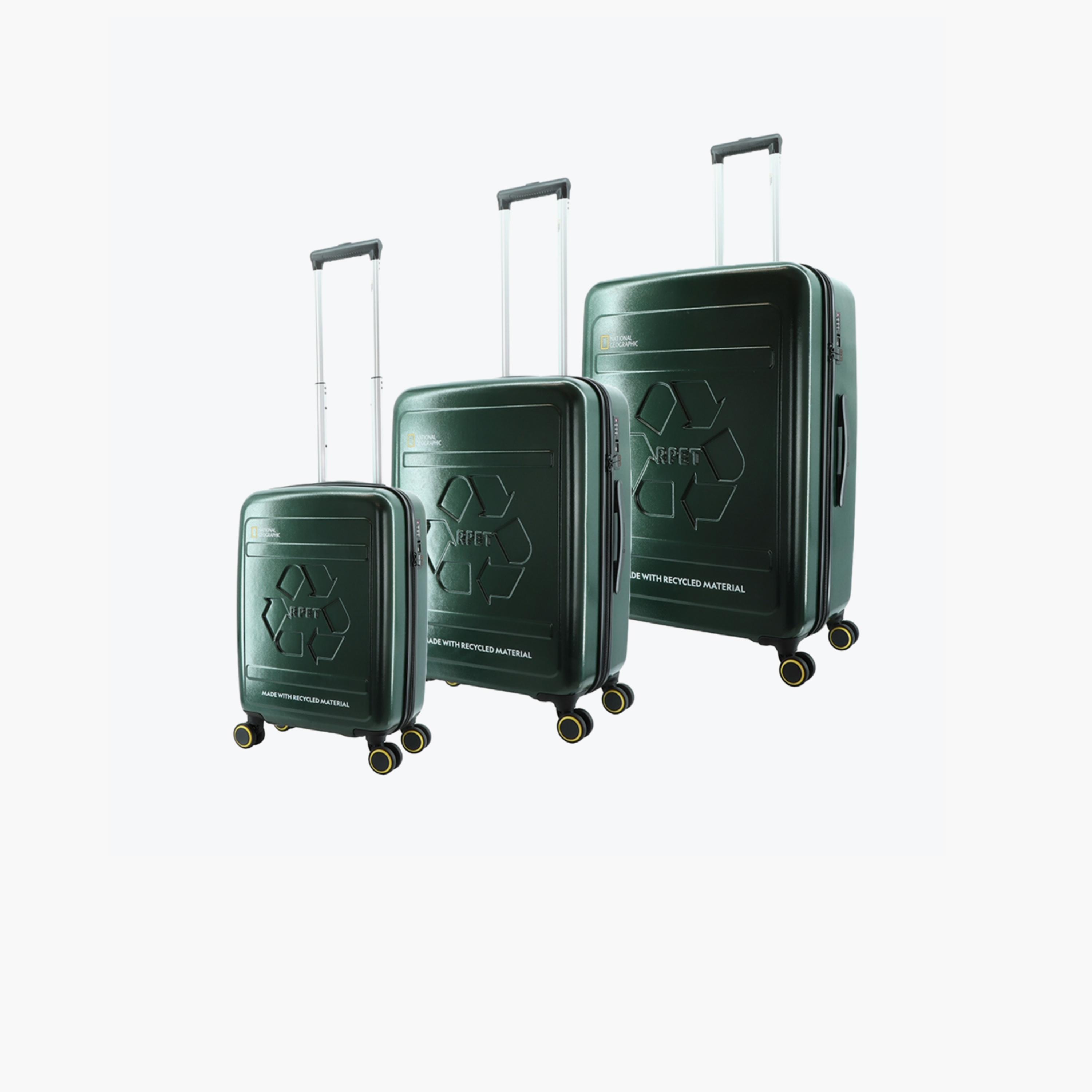 NATIONAL GEOGRAPHIC RPET Balance Set of 3 Polycarbonate with ABS Hard Sided 4-Wheeler Spinner Trolley Bag with TSA Lock  | N205HA.01-travel-luggagesandbags-luggage-image-1