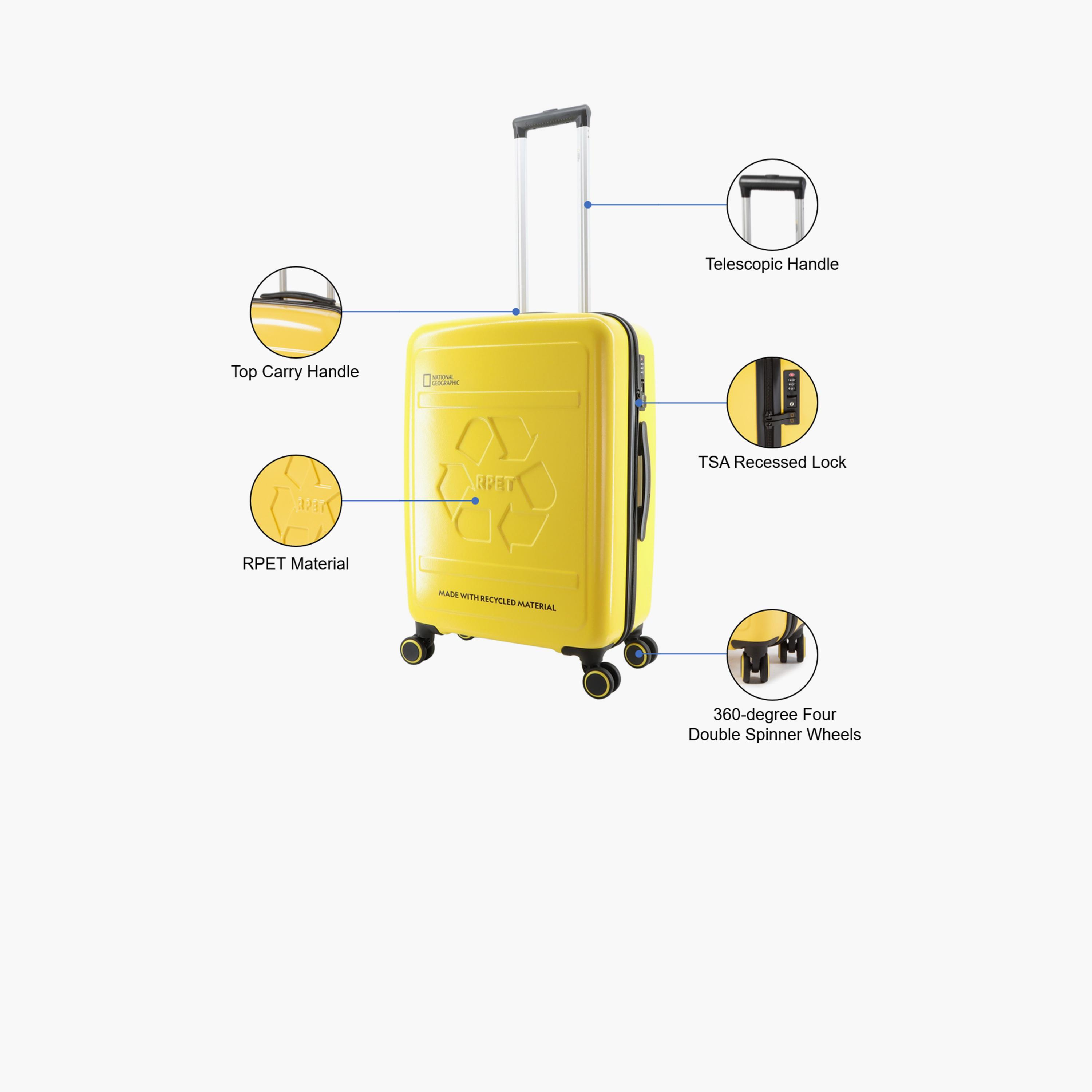 NATIONAL GEOGRAPHIC RPET Balance 67 CM Medium Check-in Polycarbonate with ABS Hard Sided 4-Wheeler Spinner Trolley Bag with TSA Lock  | N205HA.60-travel-luggagesandbags-luggage-image-3