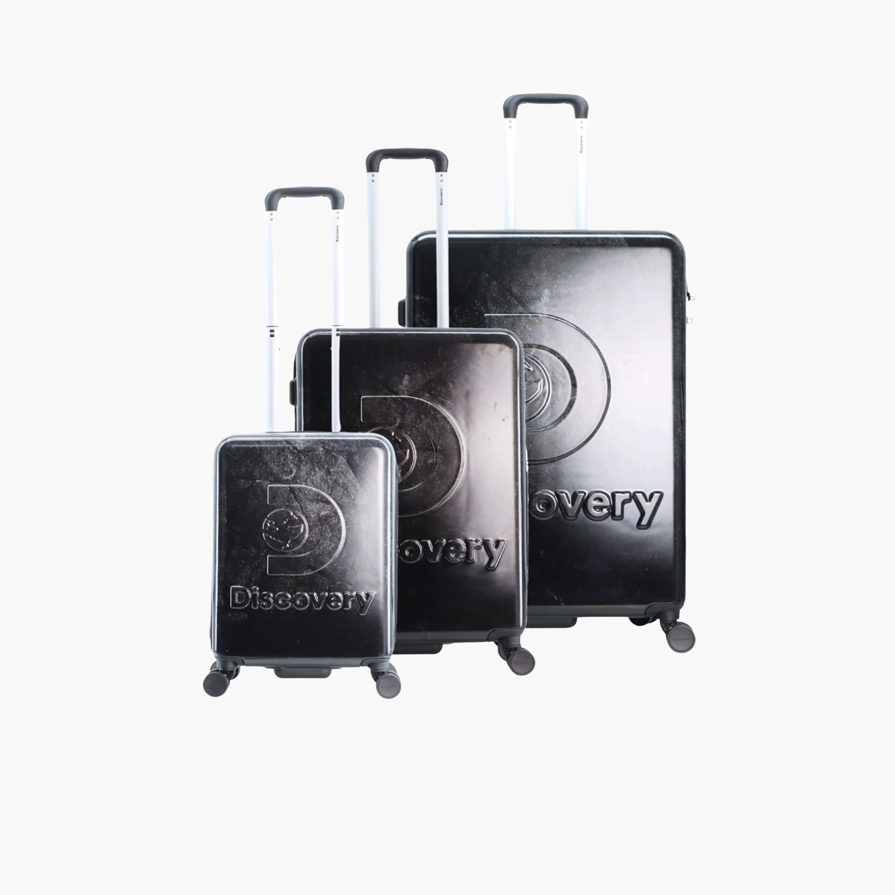 Discovery Stone Set of 3 ABS Hard Sided 4-Wheeler Spinner Trolley Bag with TSA Lock  | DL18HA.01-travel-luggagesandbags-luggage-image-1