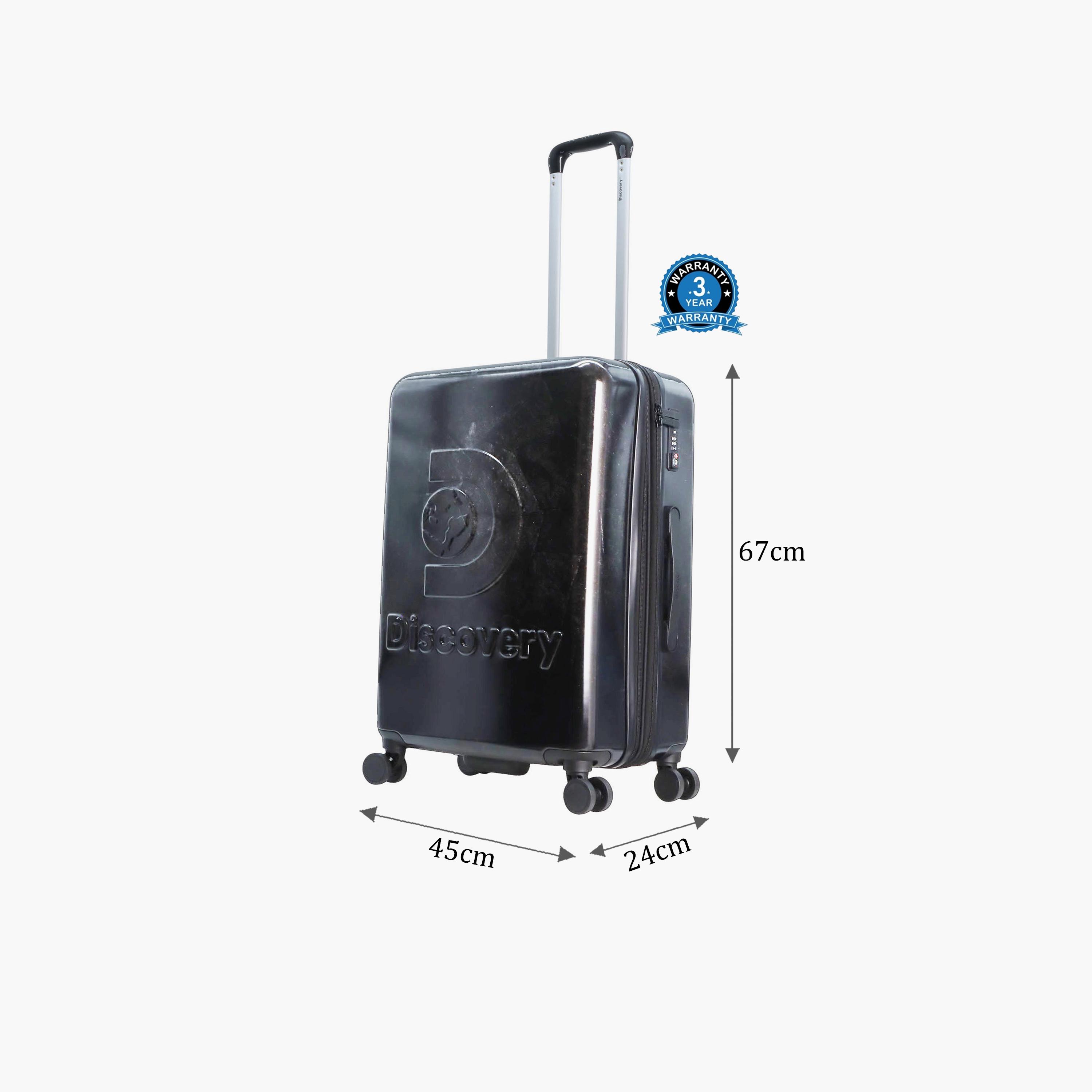 Discovery Stone 67 CM Medium Check-in ABS Hard Sided 4-Wheeler Spinner Trolley Bag with TSA Lock  | DL18HA.60-travel-luggagesandbags-luggage-image-2