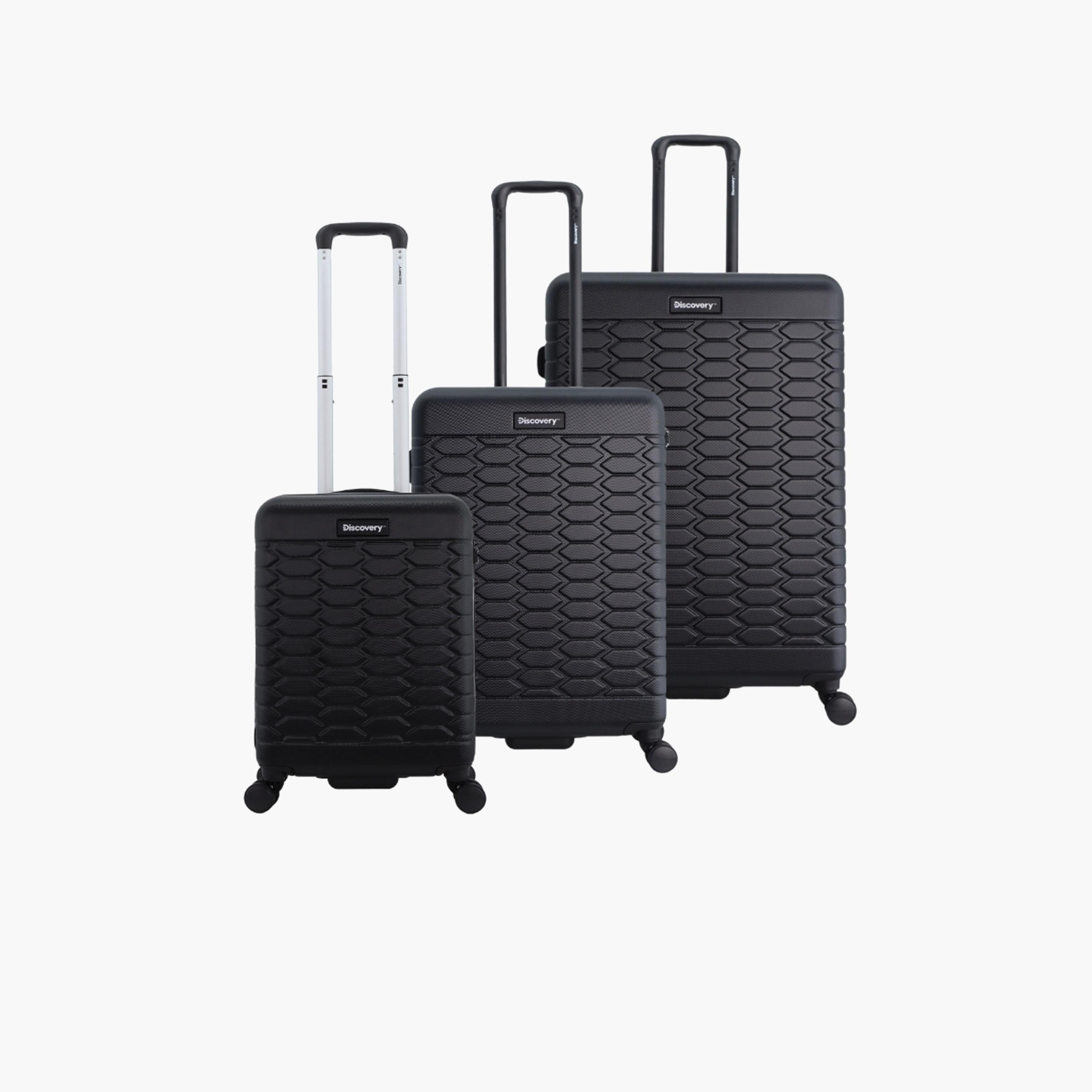 Discovery Reptile Set of 3 ABS Hard Sided 4-Wheeler Spinner Trolley Bag with TSA Lock  | D004HA.01-travel-luggagesandbags-luggage-image-1