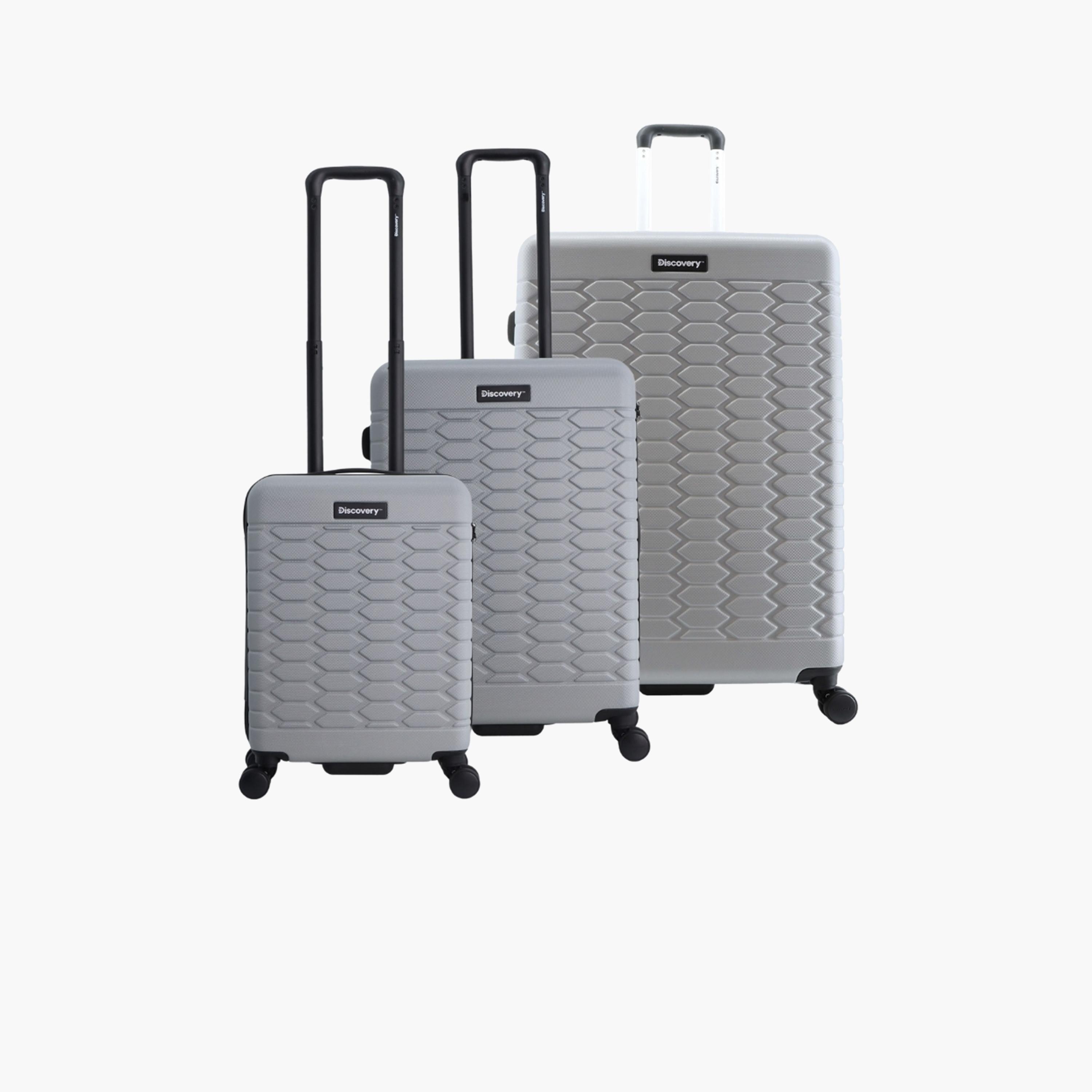 Discovery Reptile Set of 3 ABS Hard Sided 4-Wheeler Spinner Trolley Bag with TSA Lock  | D004HA.01-travel-luggagesandbags-luggage-image-1