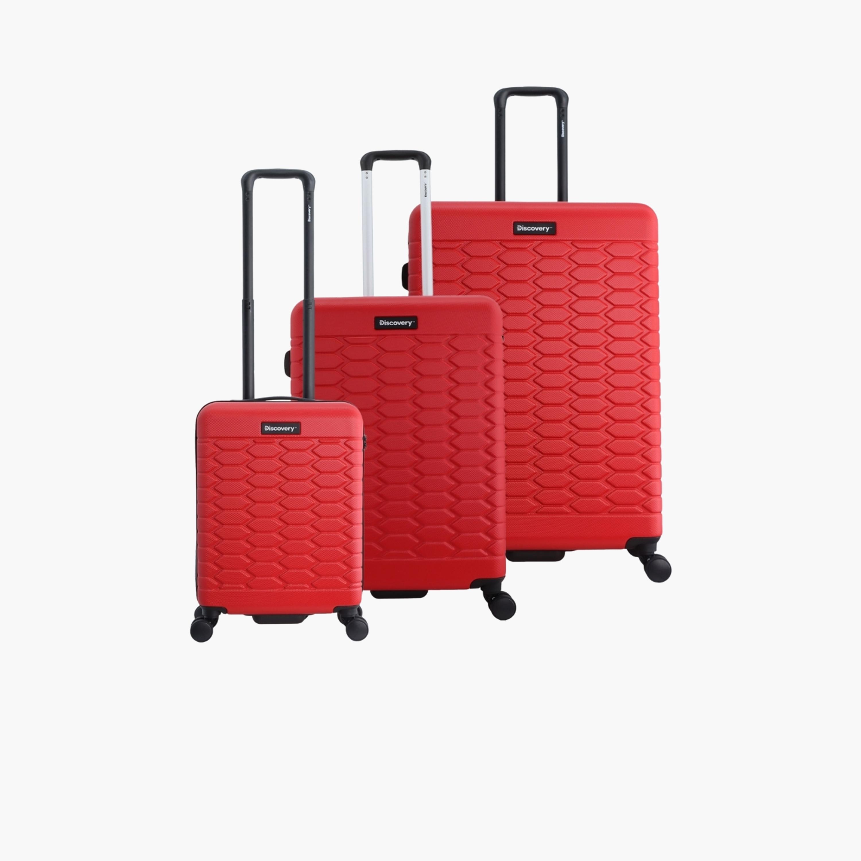 Discovery Reptile Set of 3 ABS Hard Sided 4-Wheeler Spinner Trolley Bag with TSA Lock  | D004HA.01-travel-luggagesandbags-luggage-image-1