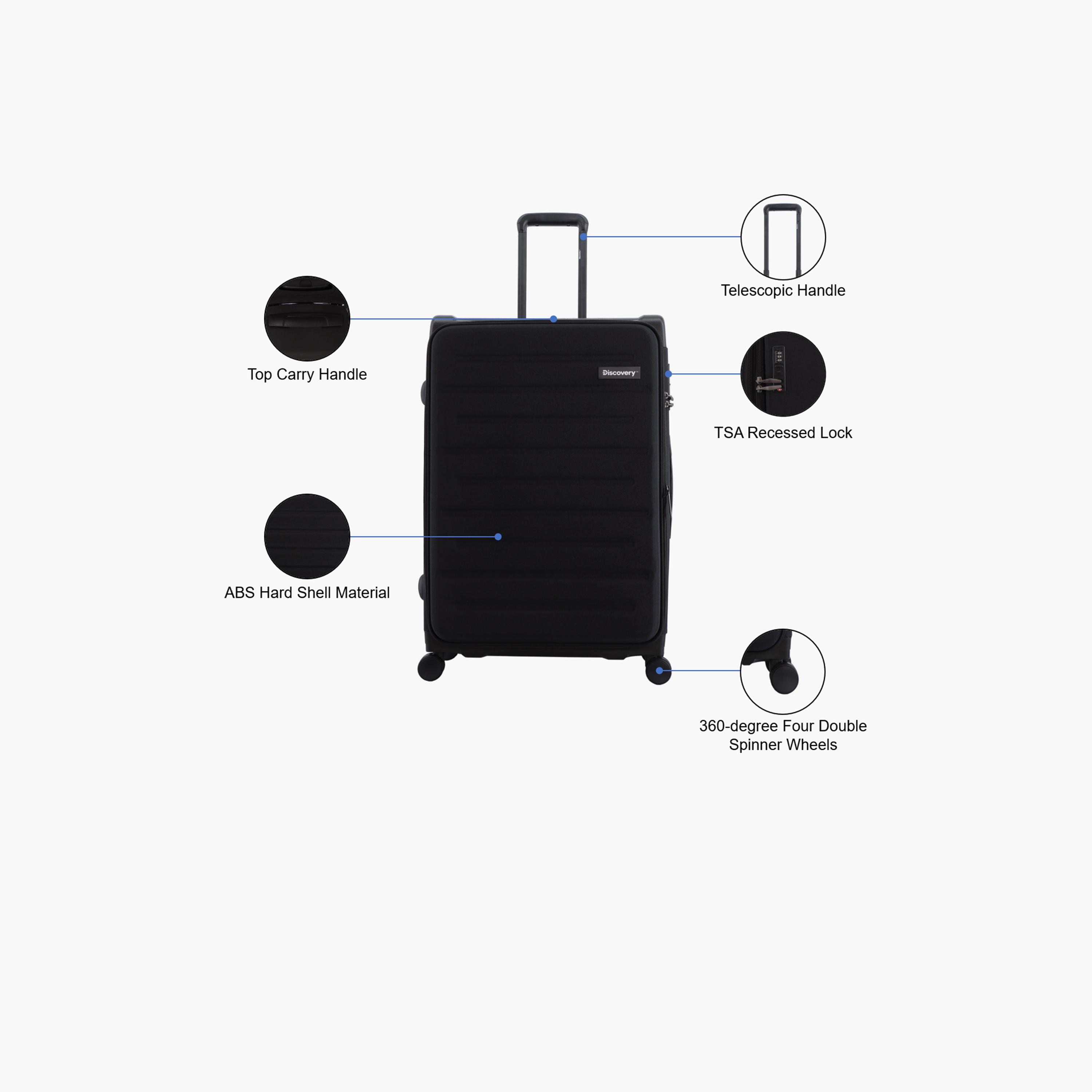 ديسكفري- شنطة سفر صلبة بوليستر موشن بأربع عجلات مع قفل TSA  | DL14HA.71-travel-luggagesandbags-luggage-image-3
