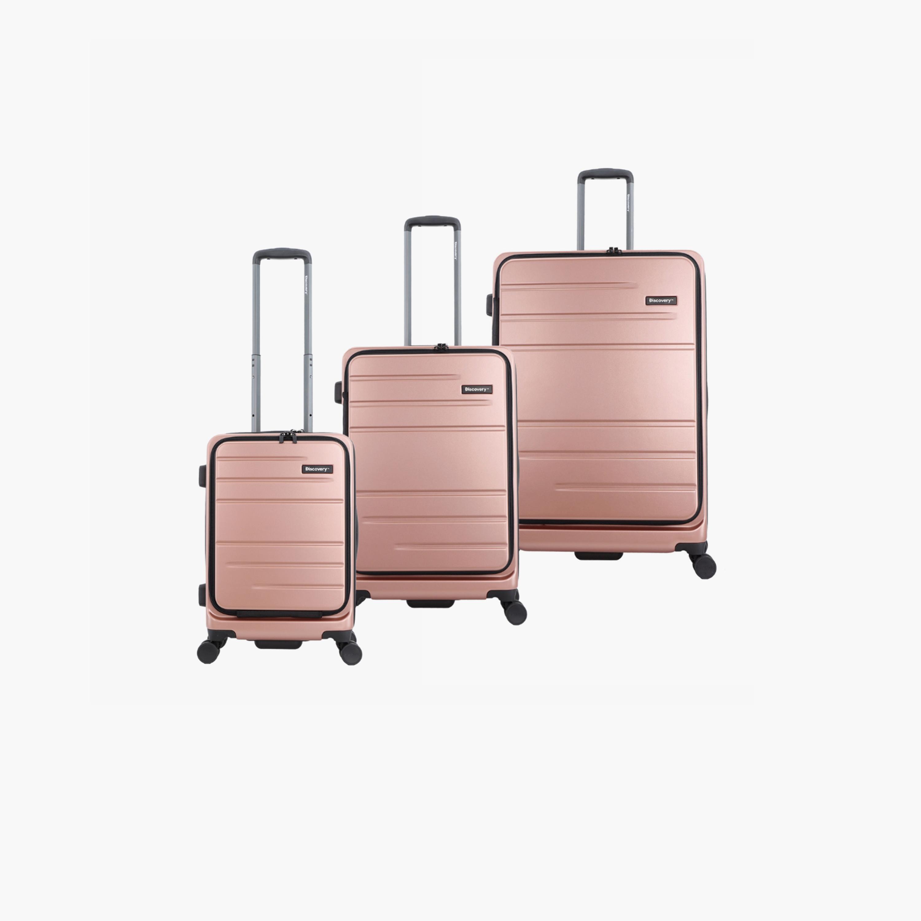 Discovery Patrol Set of 3 Polycarbonate with ABS Hard Sided 4-Wheeler Spinner Trolley Bag with TSA Lock  | D003HA.01-travel-luggagesandbags-luggage-image-1