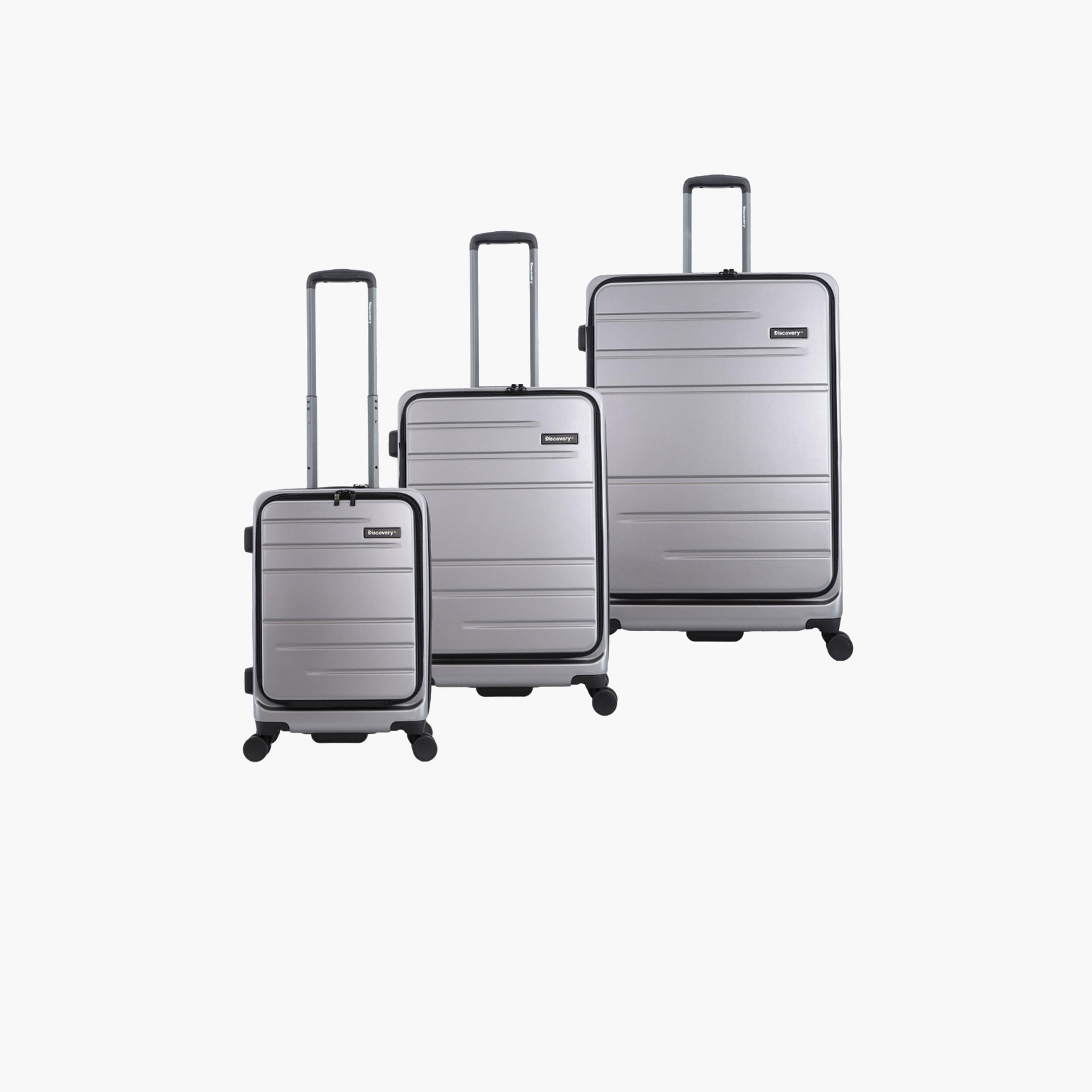 Discovery Patrol Set of 3 Polycarbonate with ABS Hard Sided 4-Wheeler Spinner Trolley Bag with TSA Lock  | D003HA.01-travel-luggagesandbags-luggage-image-1