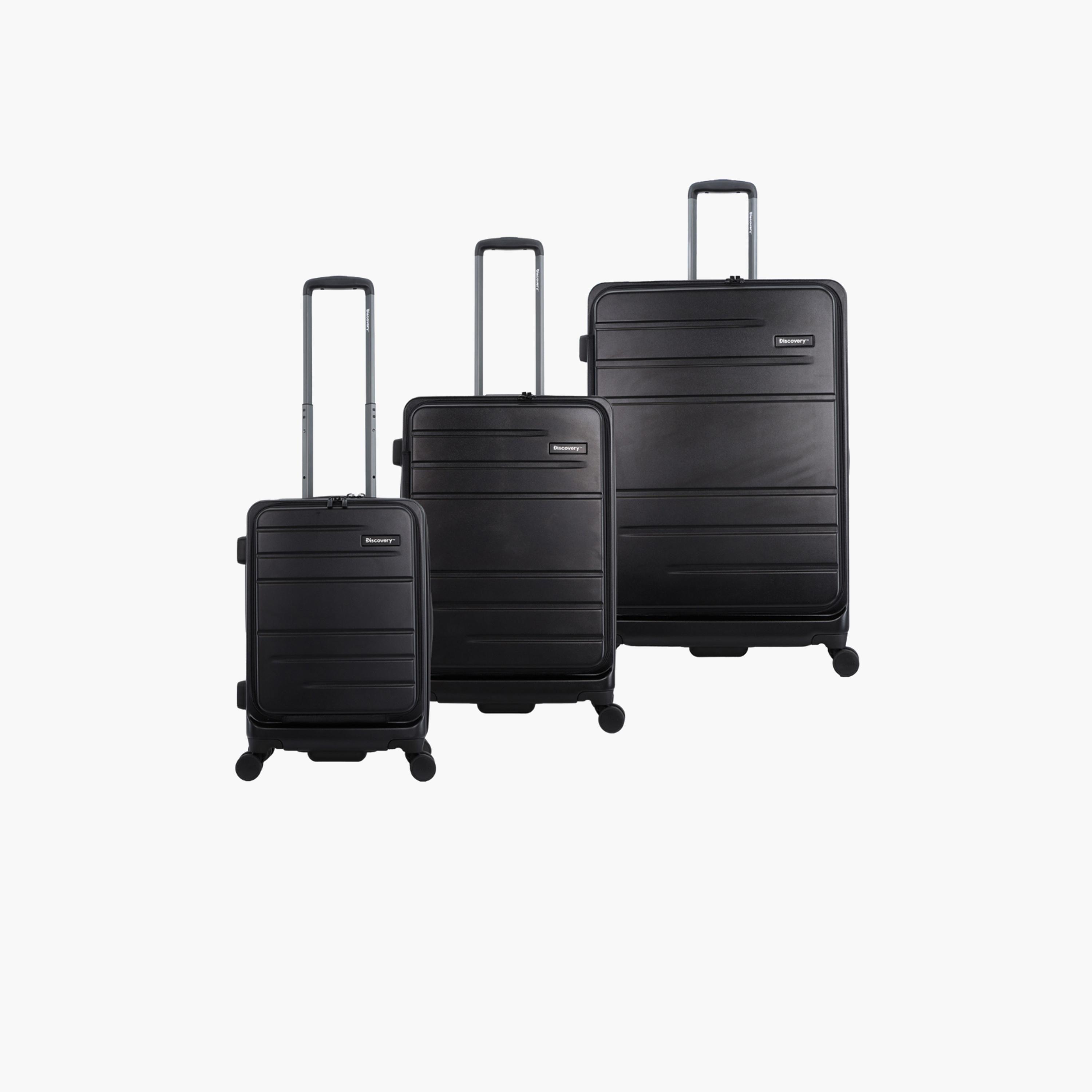 Discovery Patrol Set of 3 Polycarbonate with ABS Hard Sided 4-Wheeler Spinner Trolley Bag with TSA Lock  | D003HA.01-travel-luggagesandbags-luggage-image-1
