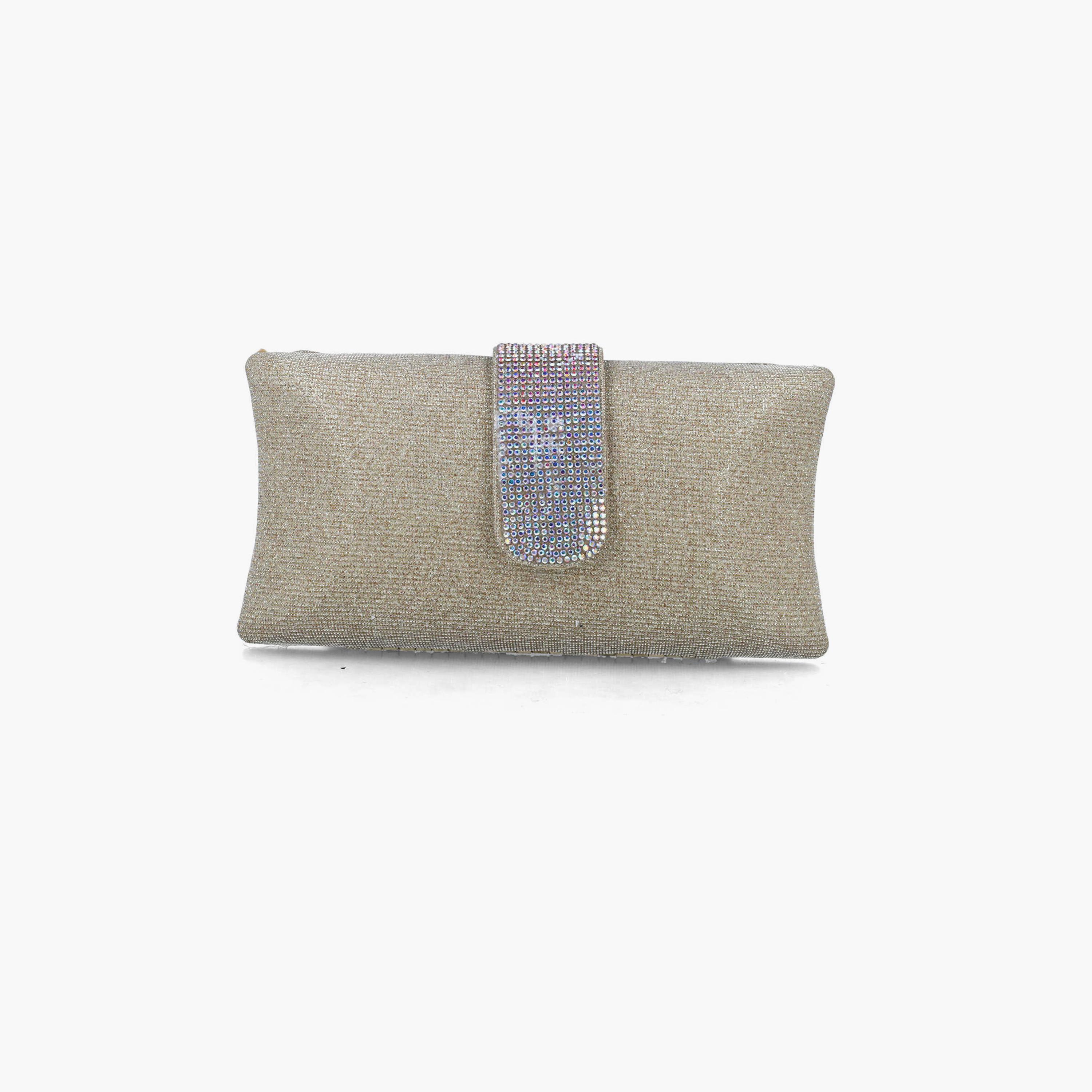 Menbur Embellished Gold Glitter Design Clutches with Magnetic Closure-women-bagsandwallets-handbags-image-1