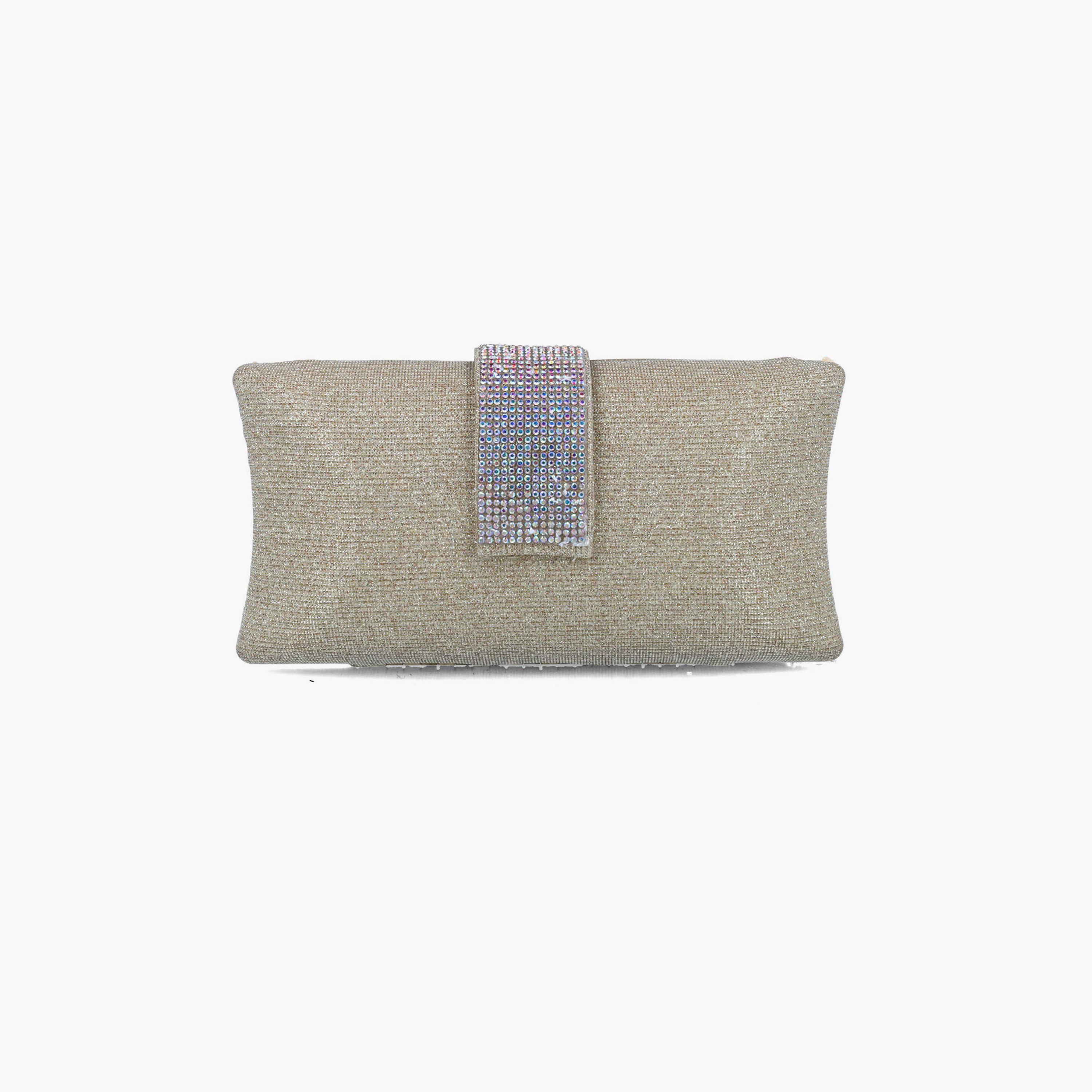 Menbur Embellished Gold Glitter Design Clutches with Magnetic Closure-women-bagsandwallets-handbags-image-3