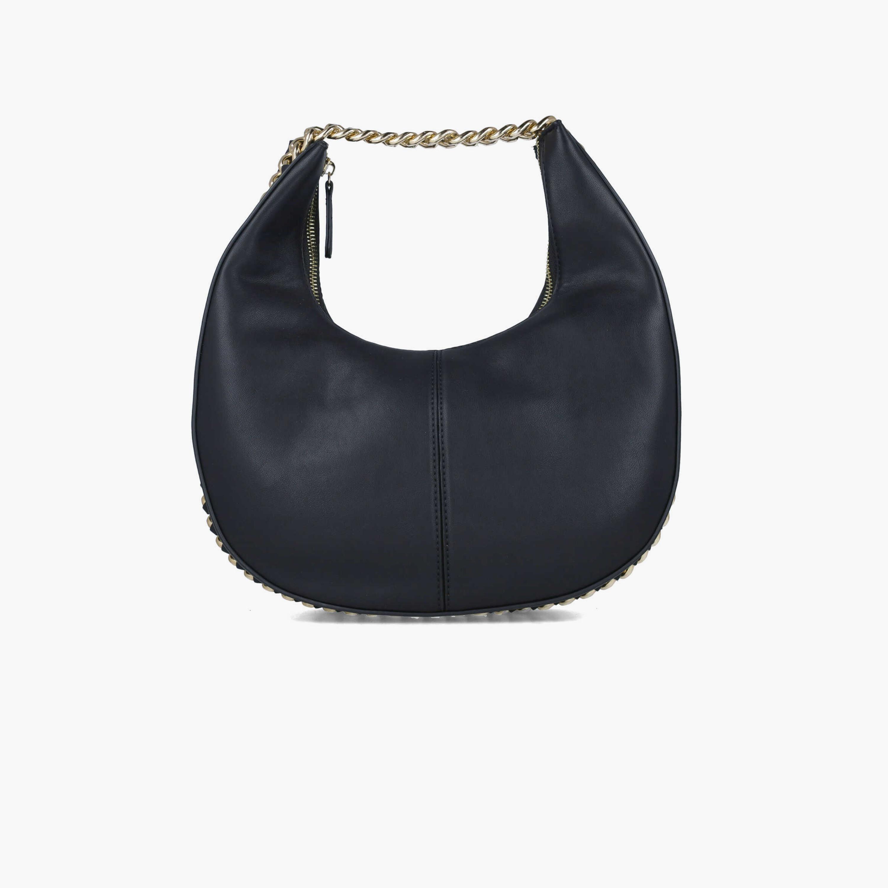 Menbur Textured Hobo Bags with Zipper and Chain Strap-women-bagsandwallets-handbags-image-1