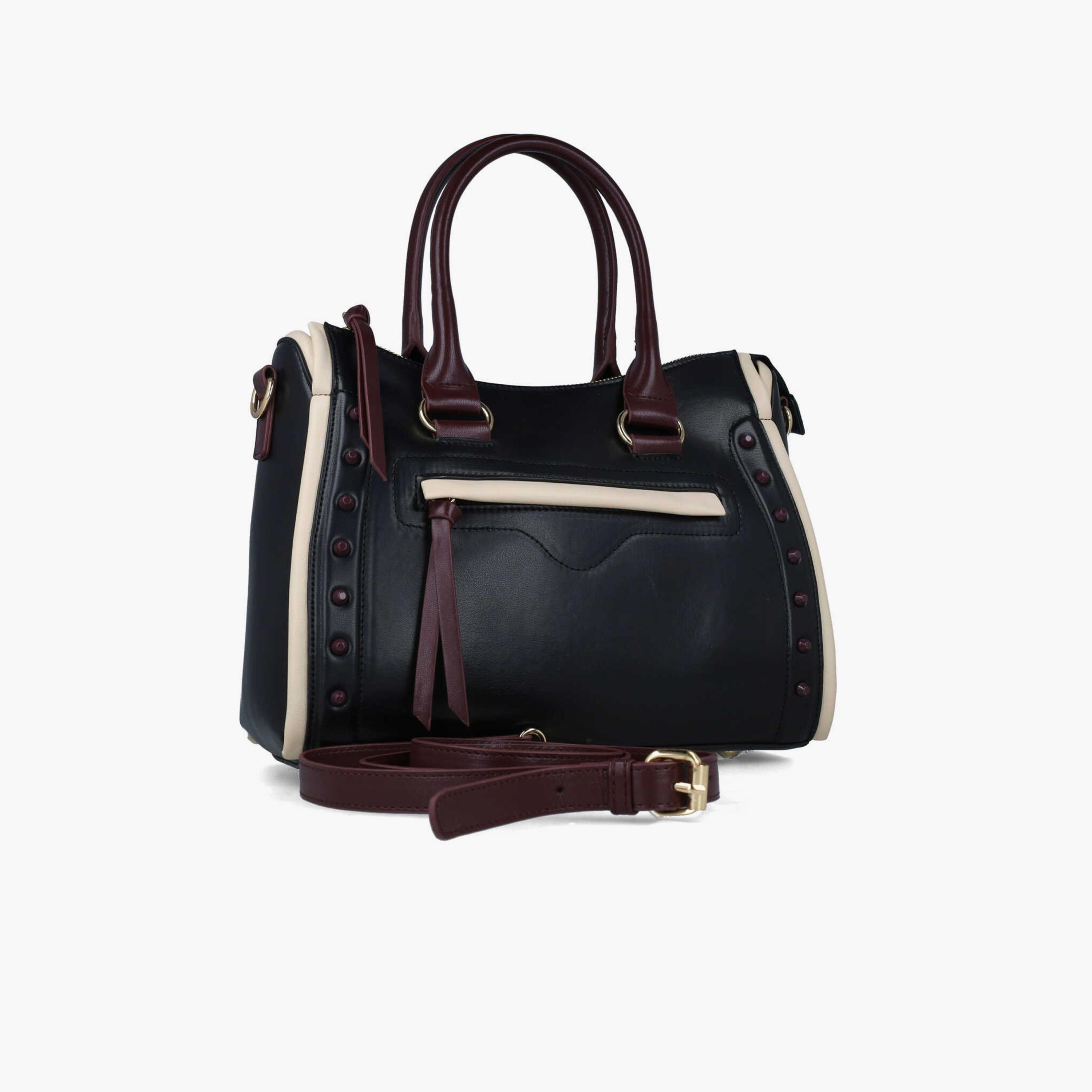 Menbur Textured Double Handle Shoulder Bags with Zipper-women-bagsandwallets-handbags-image-2