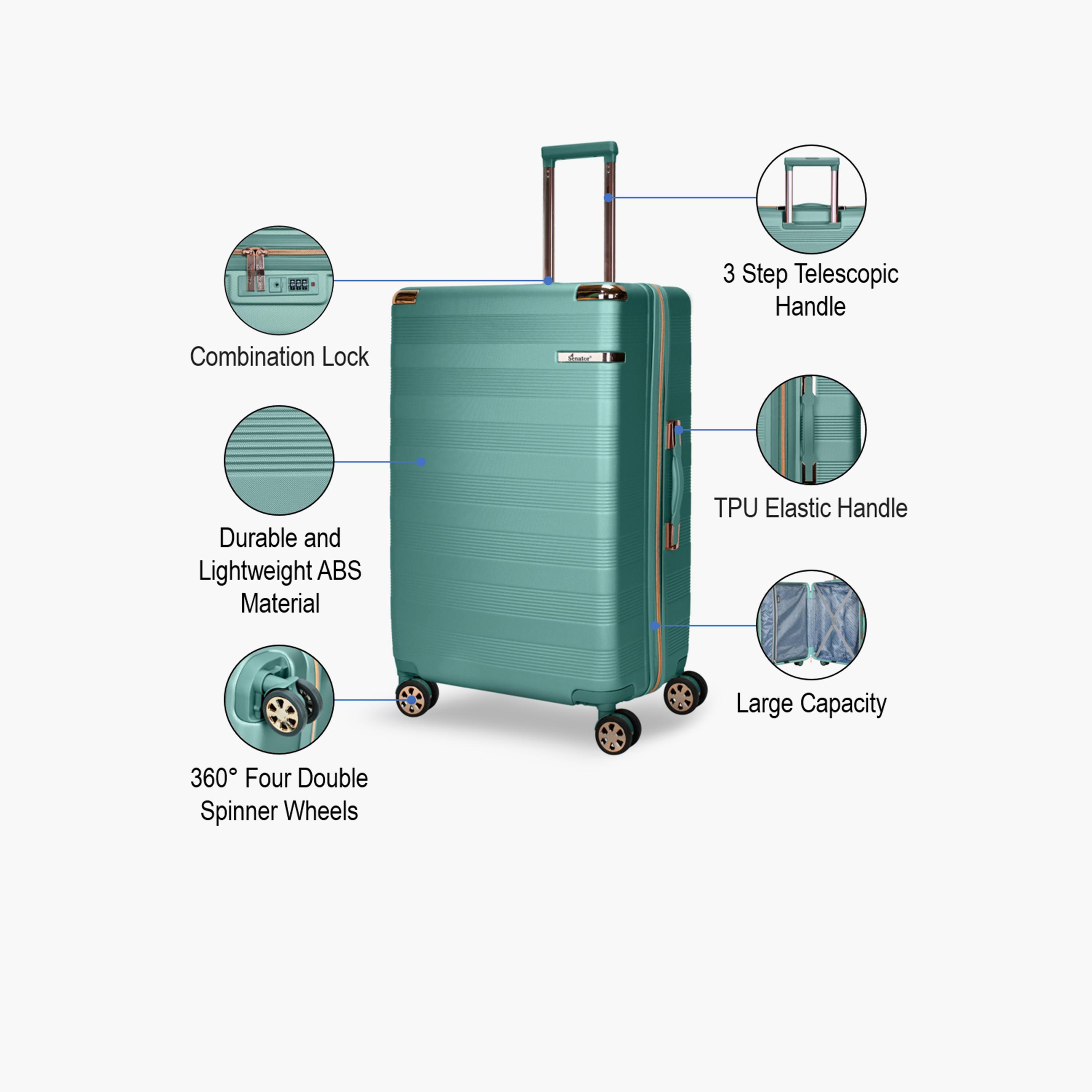 Senator 65 CM Medium Check-in ABS Hard Sided 4-Wheeler Spinner Trolley Bag with TSA Lock | A5125-24-travel-luggagesandbags-luggage-image-3