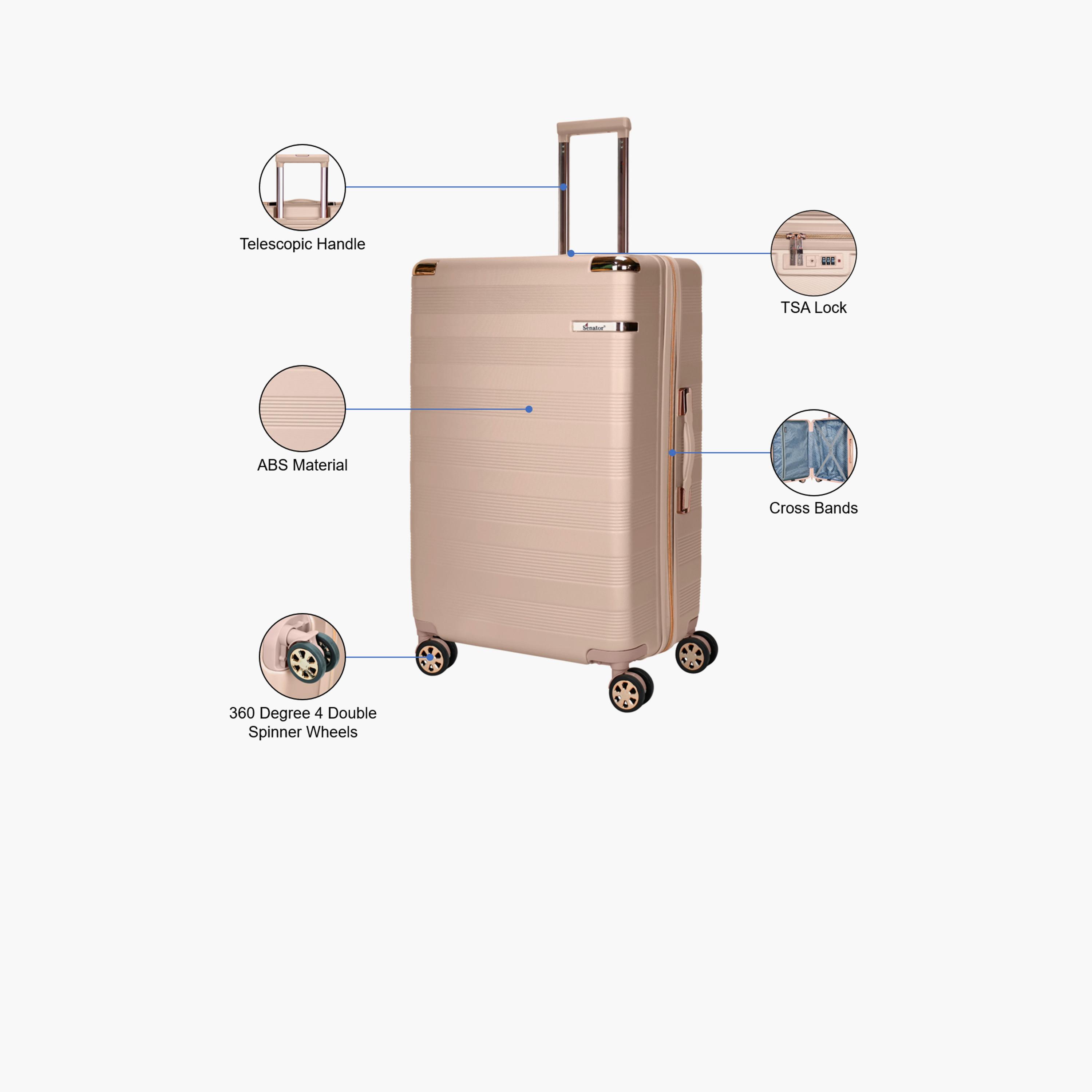Senator 65 CM Medium Check-in ABS Hard Sided 4-Wheeler Spinner Trolley Bag with TSA Lock | A5125-24-travel-luggagesandbags-luggage-image-4