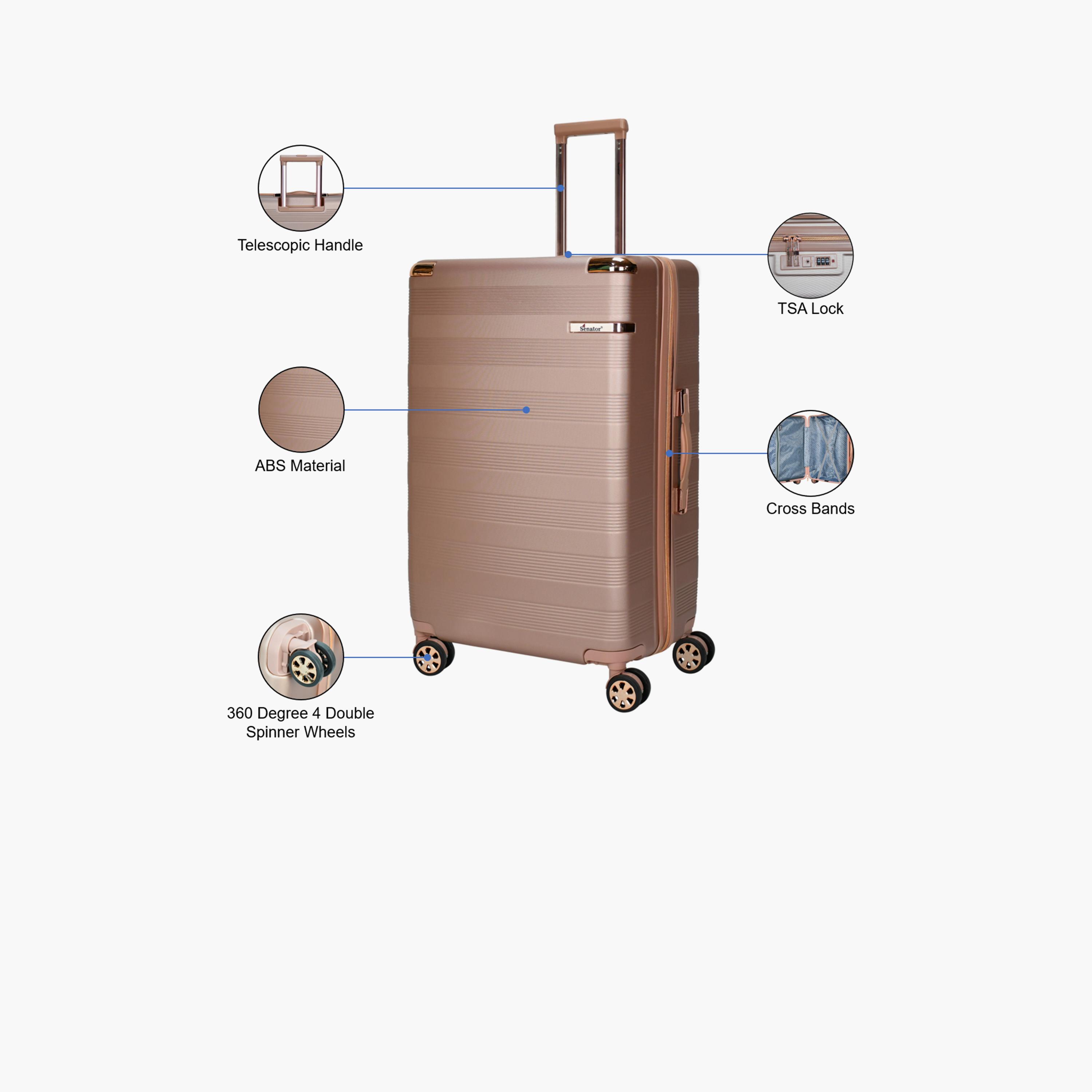 سيناتور- شنطة متوسطة بأربع عجلات دوارة من ABS ذات جوانب صلبة مقاس 65 سم مع قفل TSA | A5125-24-travel-luggagesandbags-luggage-image-4