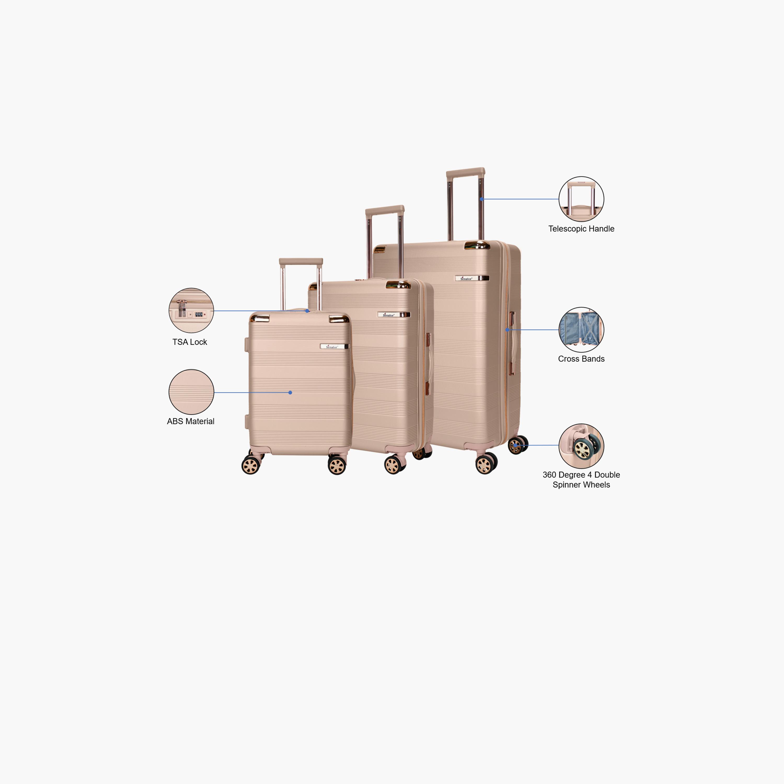Senator Set of 3 ABS Hard Sided 4-Wheeler Spinner Trolley Bag with TSA Lock | A5125-3-travel-luggagesandbags-luggage-image-2