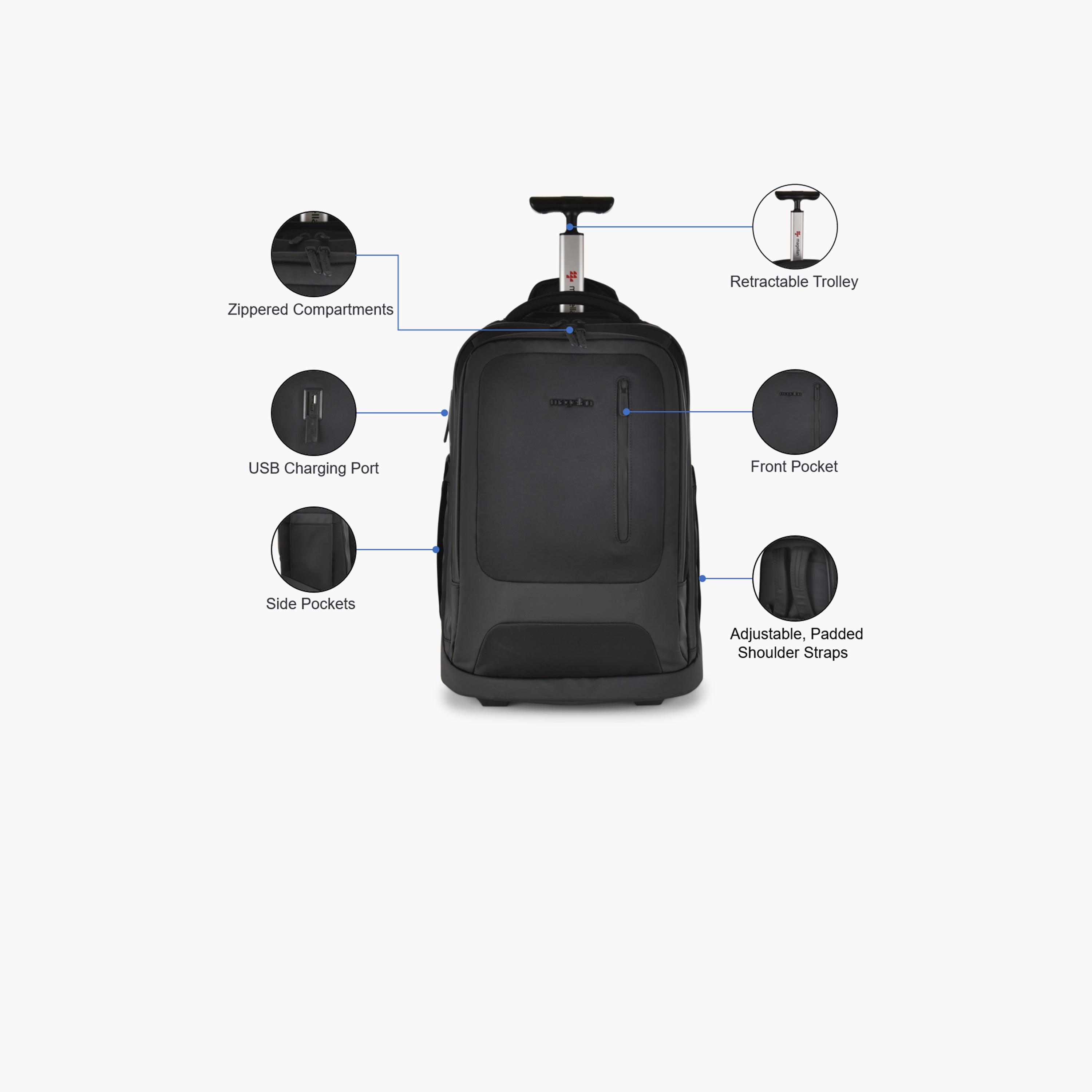 Magellan 20L | 18 Inches Trolley Bag Fabric with Water Resistance-school-bagsandbackpacks-backpacks-image-3