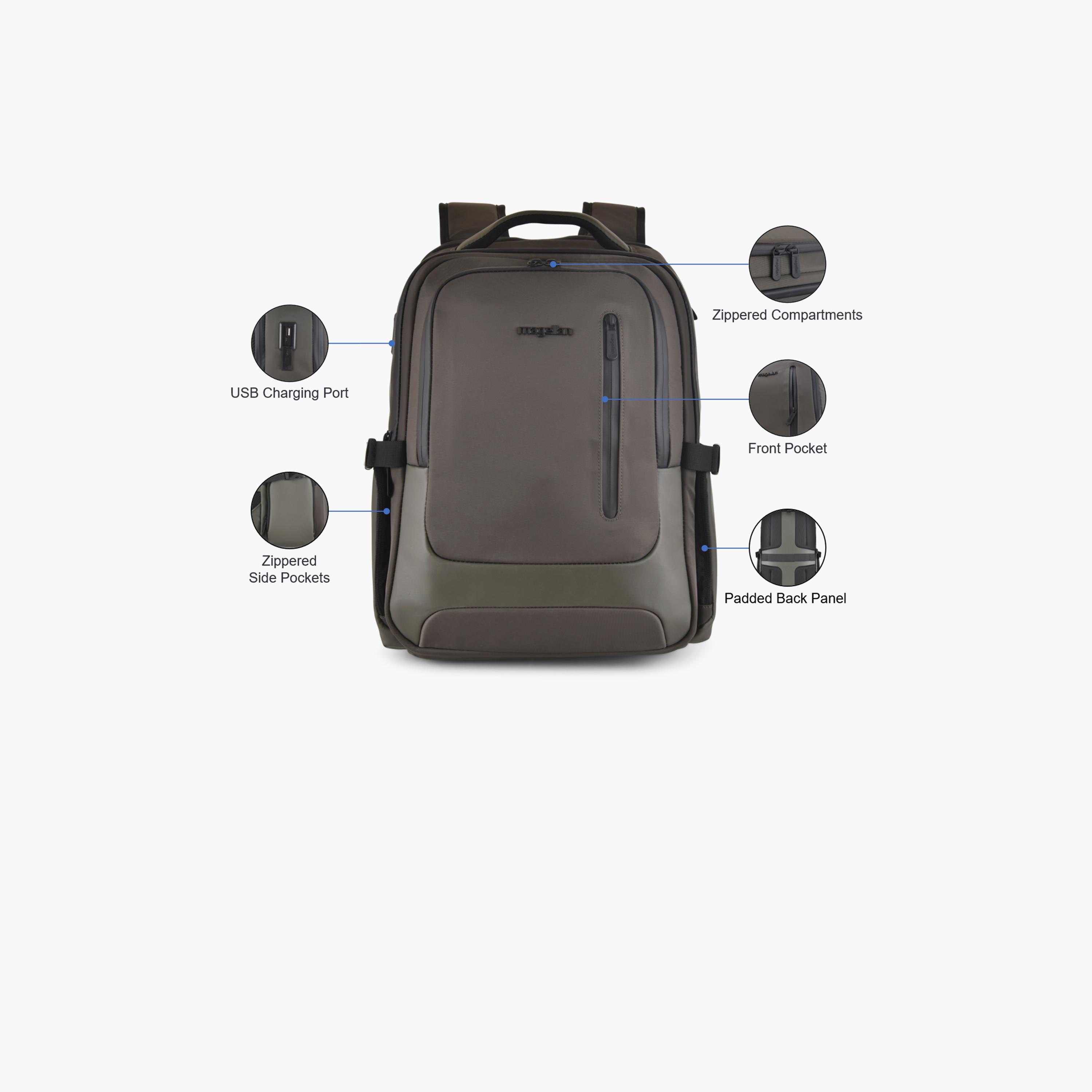 Magellan 20L | 18 Inches Laptop Bag Fabric with Water Resistance-men-bags-image-3