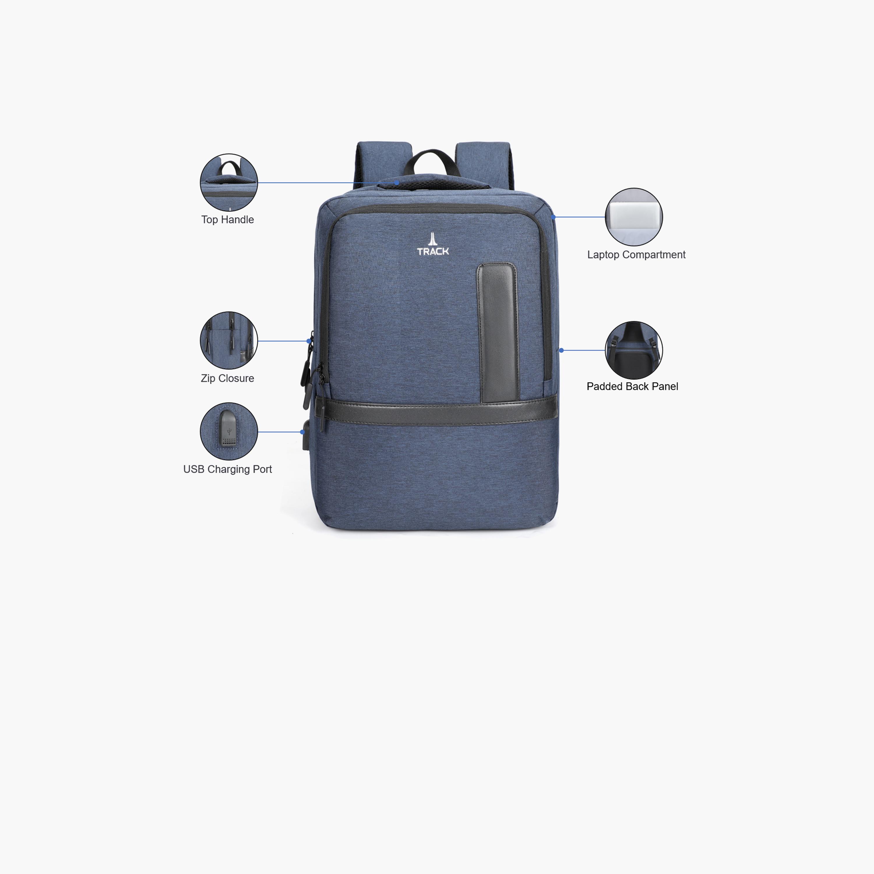 Track 20L | 18 Inches Laptop Bag Fabric with Water Resistance-school-bagsandbackpacks-backpacks-image-3