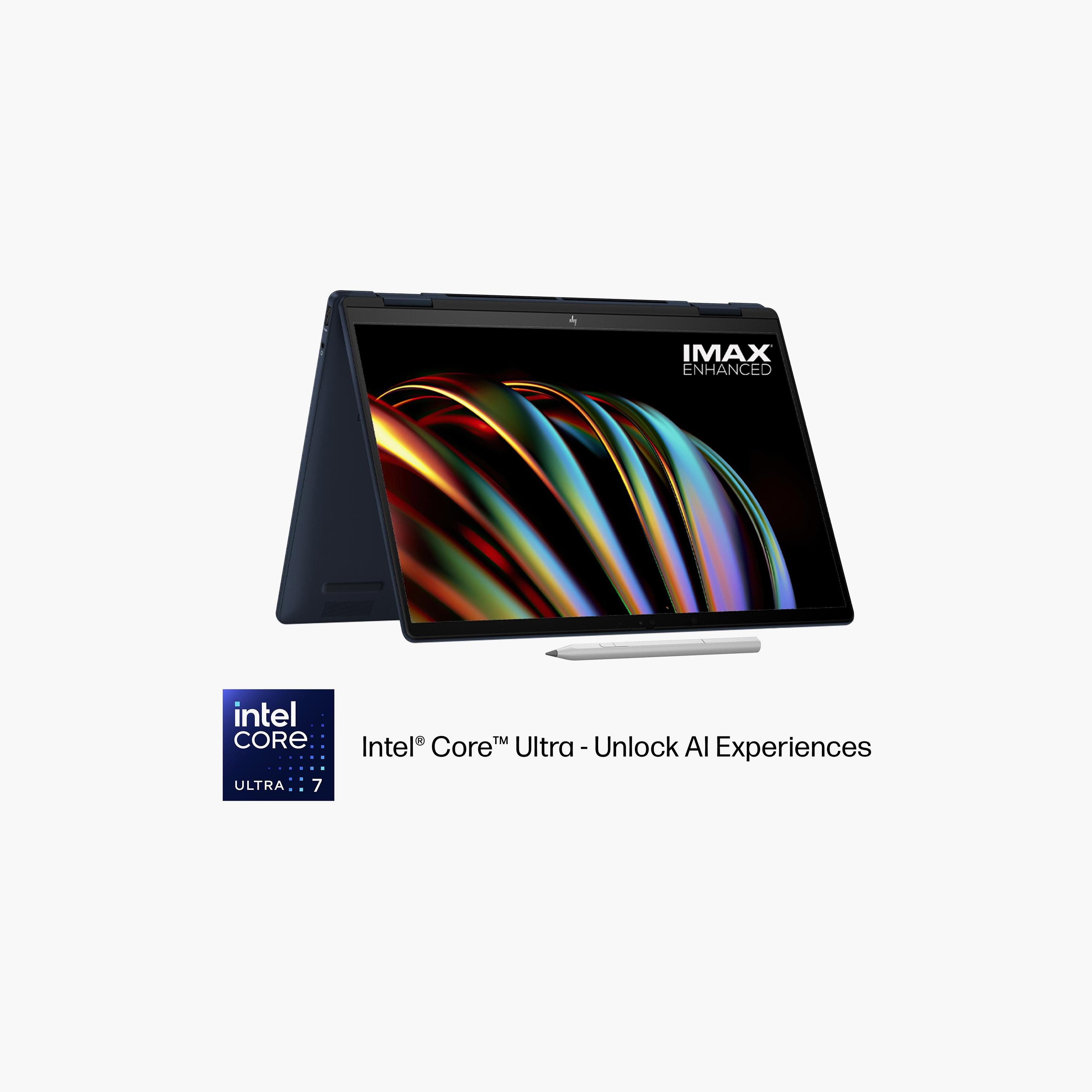 كمبيوتر محمول اتش بي إنفي x360 2 في 1، كور ألترا 7-155U، شاشة 14 بوصة 2.8K، 1 تيرابايت إس إس دي، 16 جيجابايت ذاكرة الوصول العشوائي | 14-FC0036NE (A0PV9EA)-electronics-laptops-image-2