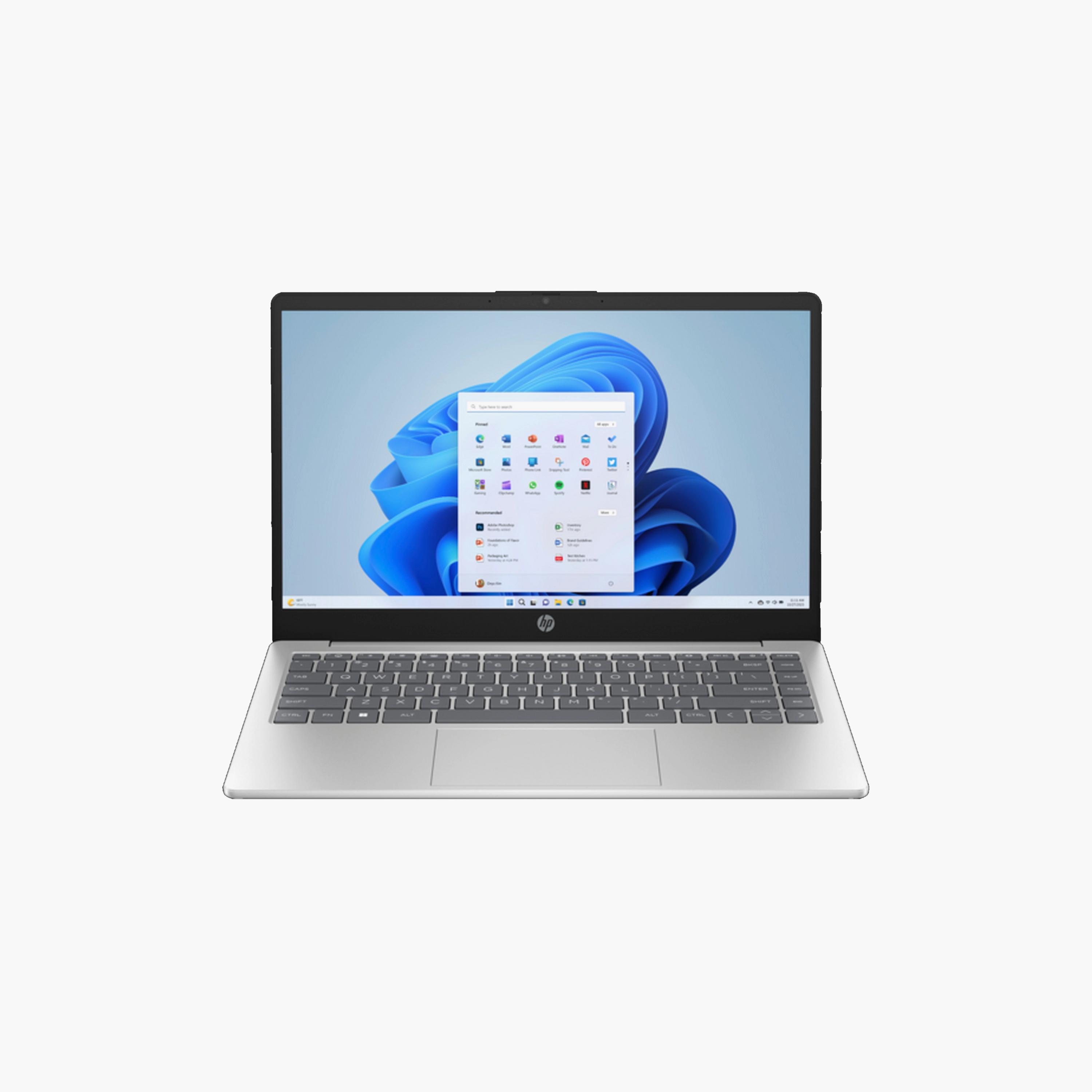 لاب توب اتش بي رايزن 5 7520U، رام 16 جيجا، 512 جيجا اس اس دي، ويندوز 11، 14 بوصة فول اتش دي، فضي | A57DKEA (14-EM0015NE)-electronics-laptops-image-1
