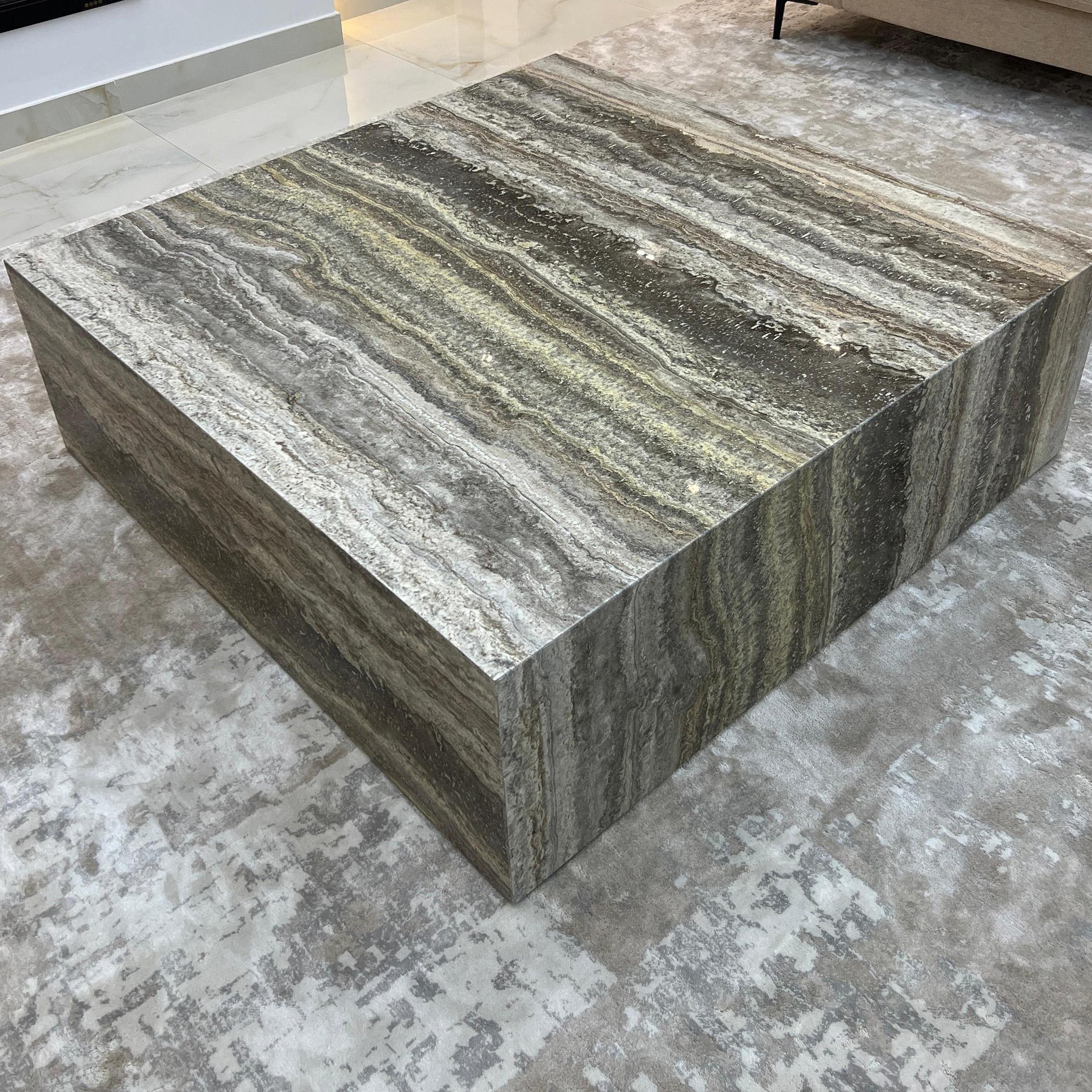 Lamac Anna Travertine Top Coffee Table