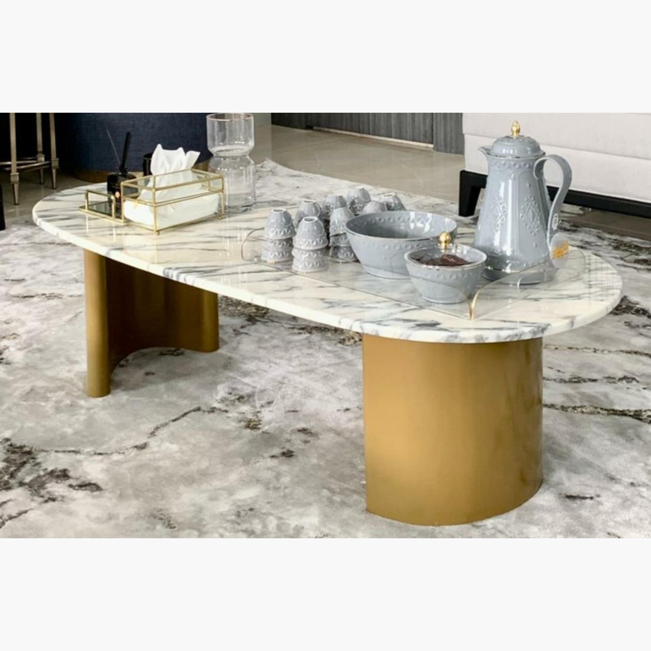 Lamac Kotor Marble Top Coffee Table