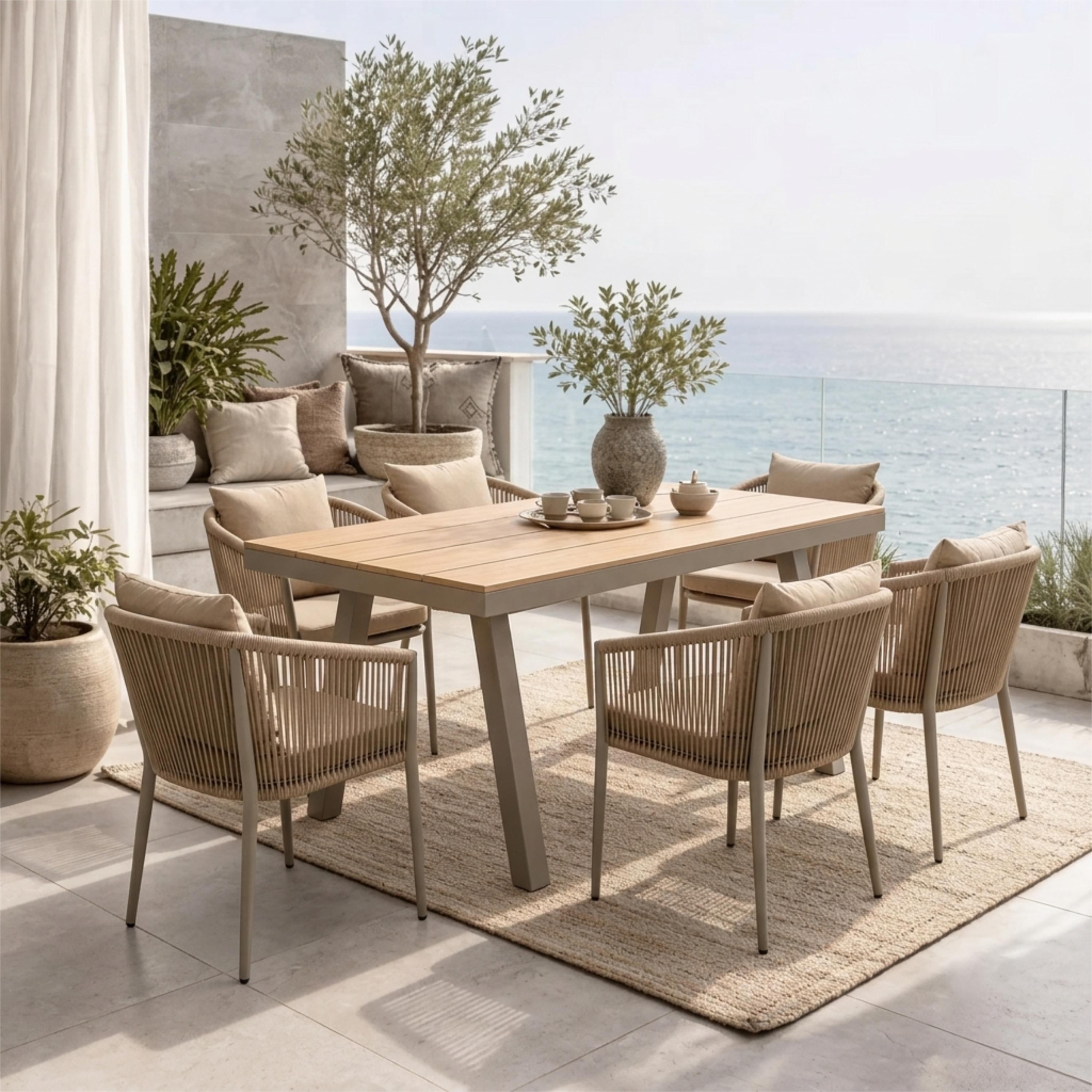Swin 6-Seater WPC Outdoor Dining Set