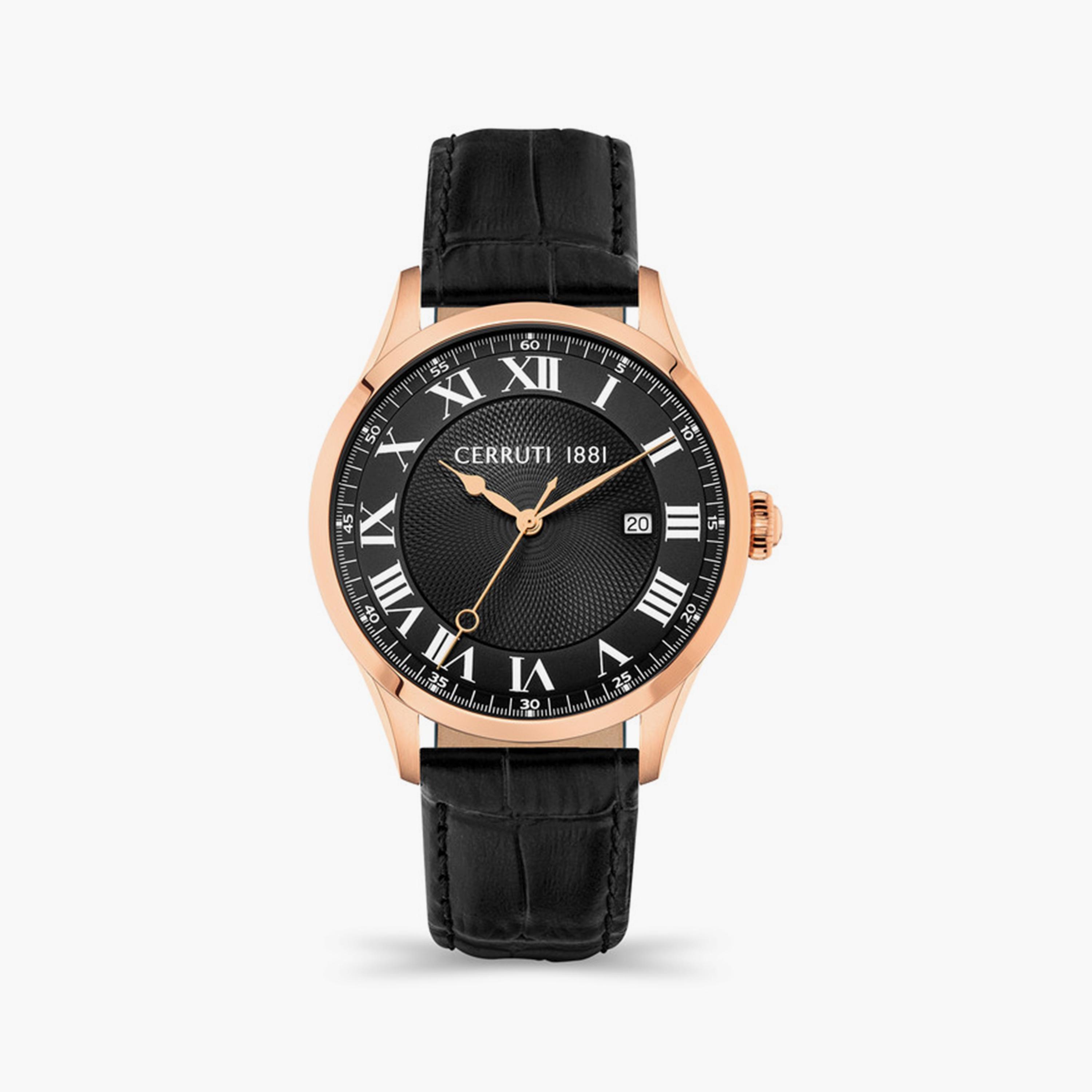 ساعة شيروتي 1881 للرجال بقياس 40 ملم من الجلد باللون الأسود مع انالوج | CIWGB2114104-men-watchesandjewellery-watches-image-1