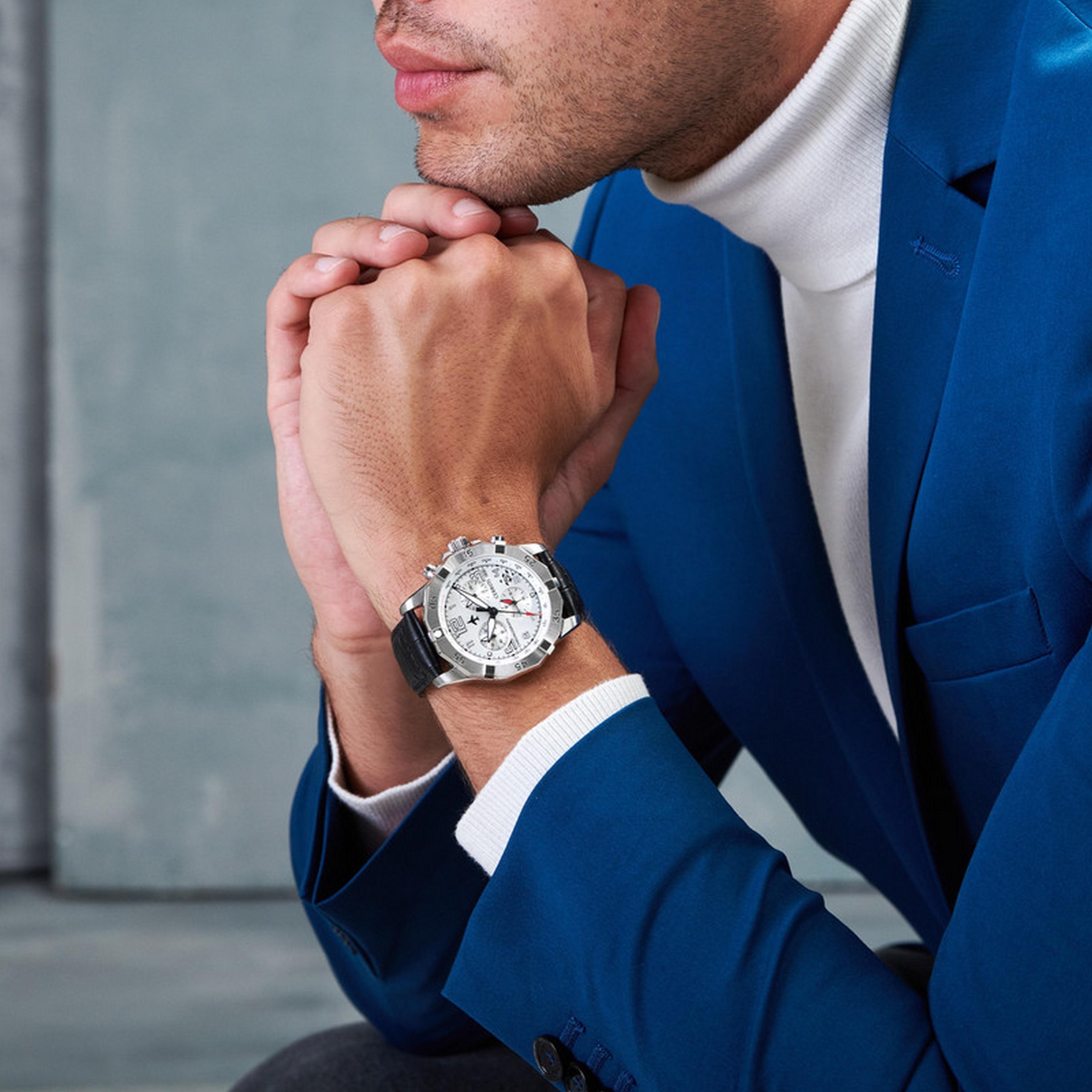 ساعة شيروتي 1881 للرجال 43 ملم ذات جلد أسود من كرونوغراف | CIWGC2224406-men-watchesandjewellery-watches-image-4