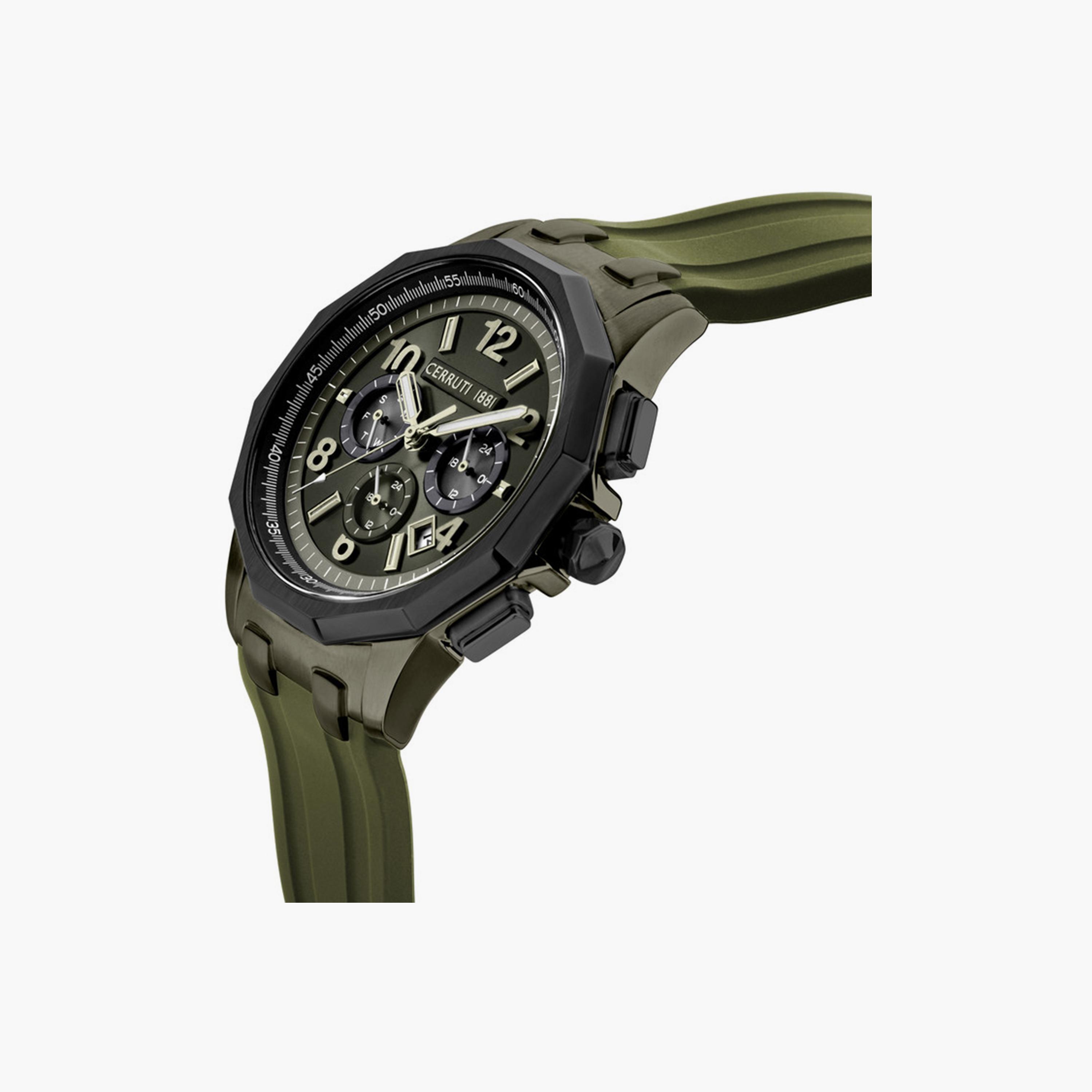 ساعة شيروتي 1881 للرجال 44 ملم بلون اخضر ذات كرونوغراف من السيليكون | CIWGQ2224104-men-watchesandjewellery-watches-image-2