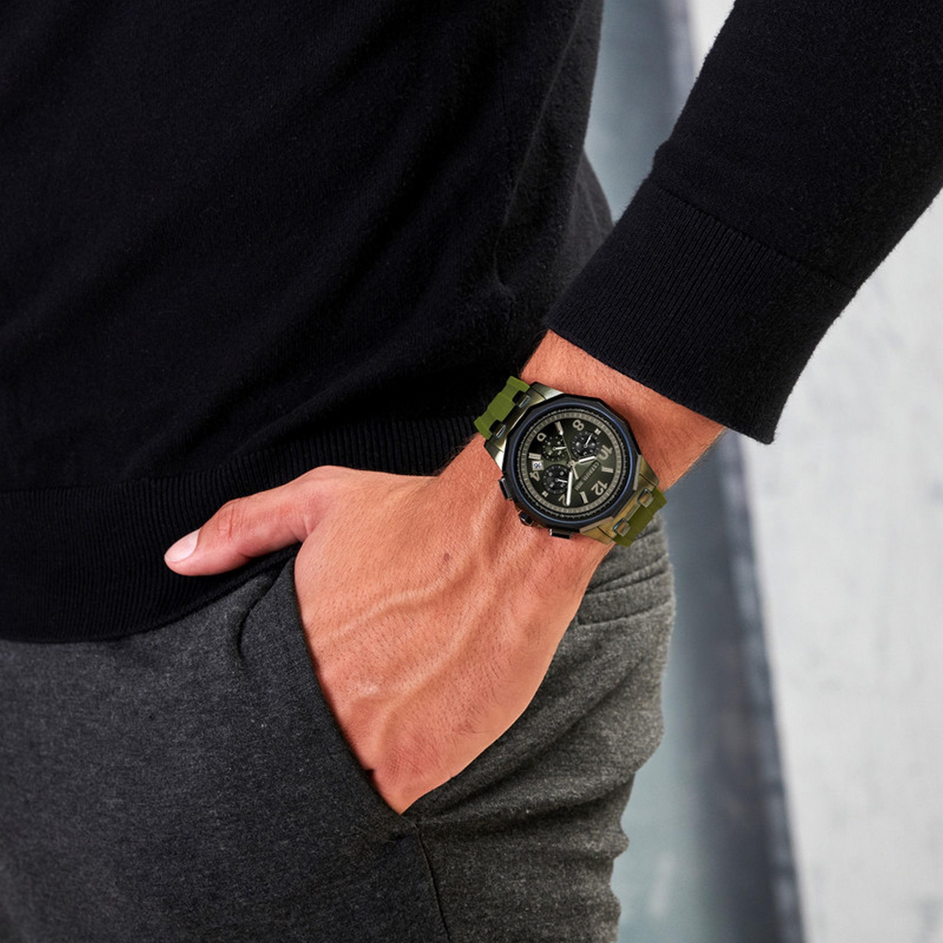ساعة شيروتي 1881 للرجال 44 ملم بلون اخضر ذات كرونوغراف من السيليكون | CIWGQ2224104-men-watchesandjewellery-watches-image-4