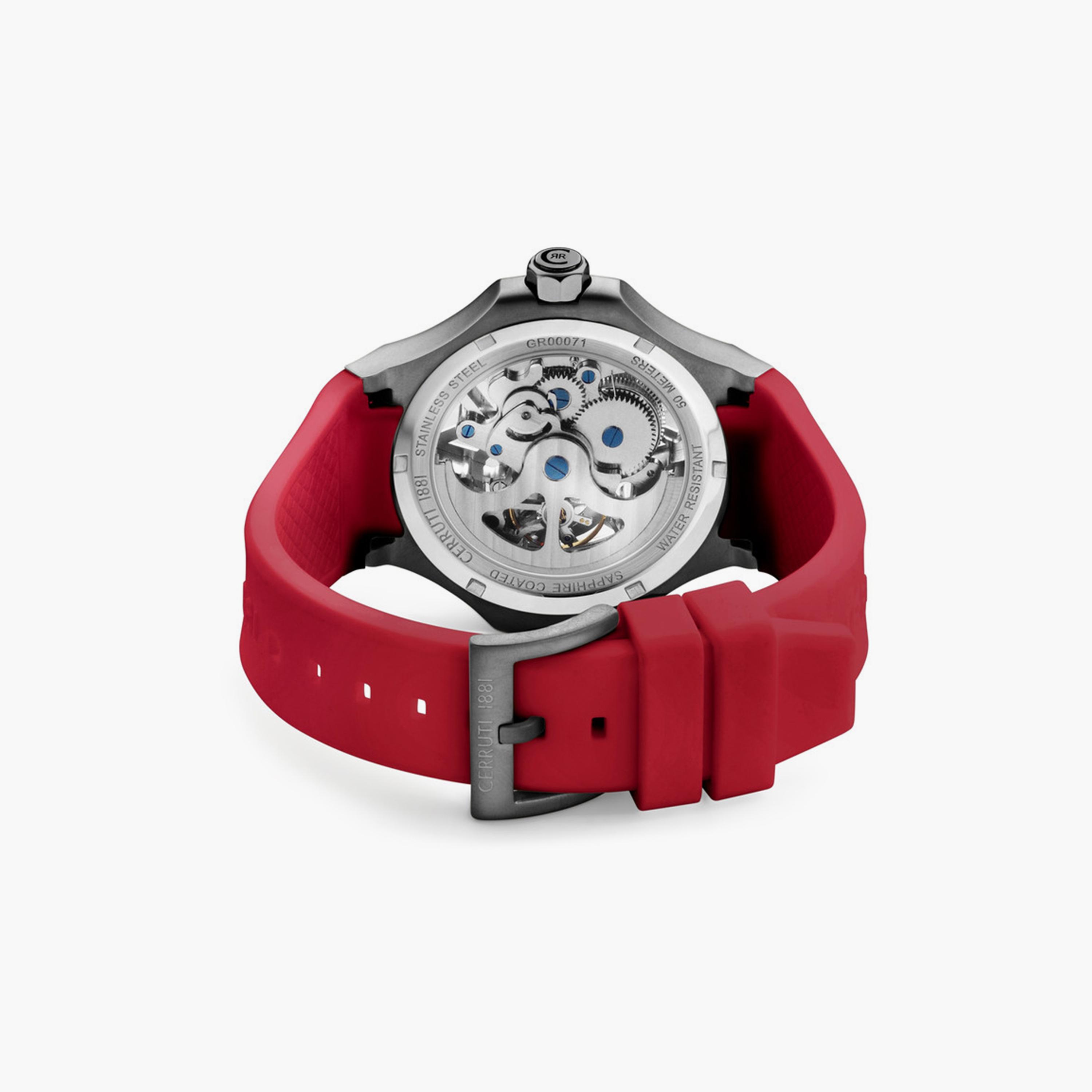 ساعة شيروتي 1881 للرجال 49 ملم أوتوماتيكية باللون الأحمر من السيليكون | CIWGR0007103-men-watchesandjewellery-watches-image-3