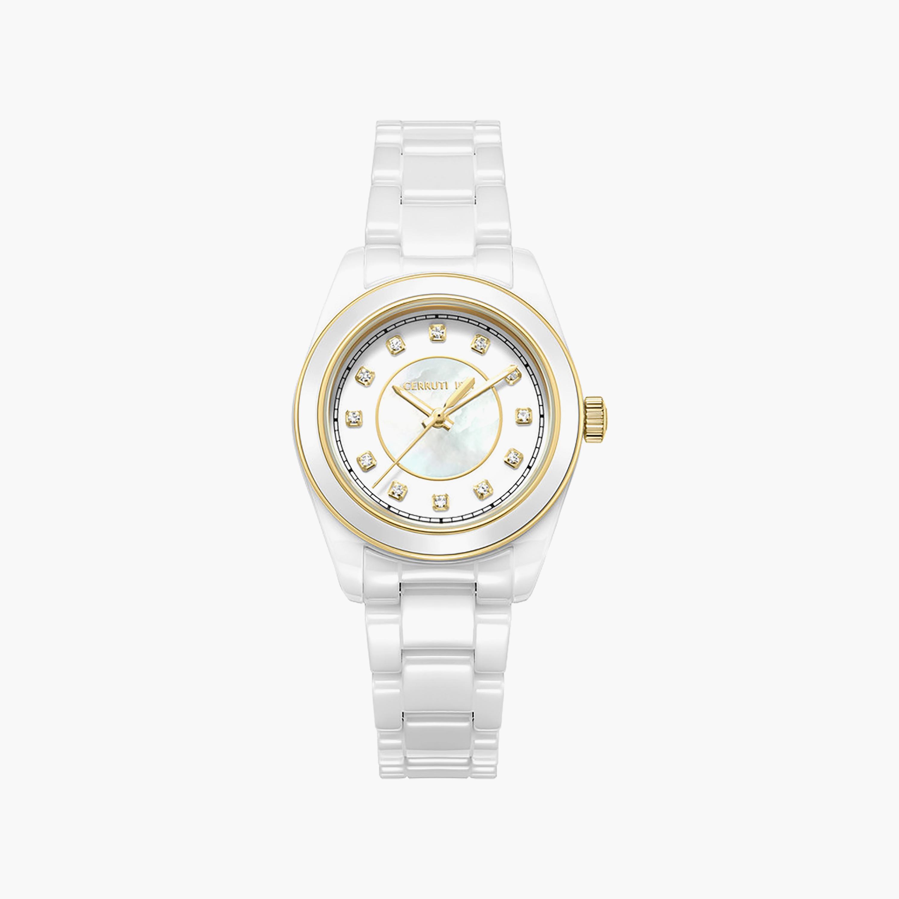 Cerruti 1881 Women's 31 MM White Analog Stainless Steel Watch | CIWLG0043502-women-watchesandjewellery-watches-image-1
