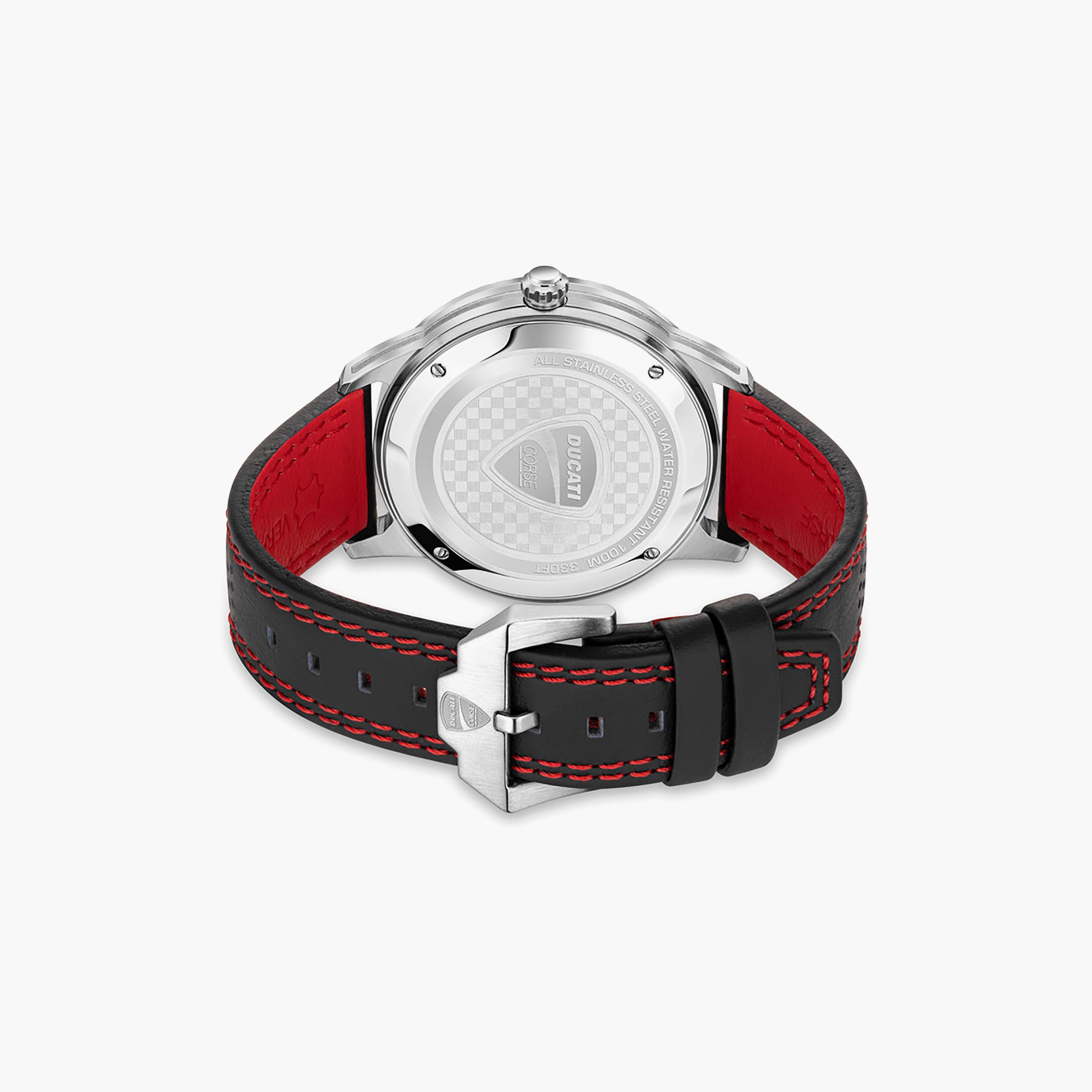 ساعة دوكاتي كورس للرجال 44 ملم ذات أنالوج من الجلد بلون اسود | DTWGB0000405-men-watchesandjewellery-watches-image-3
