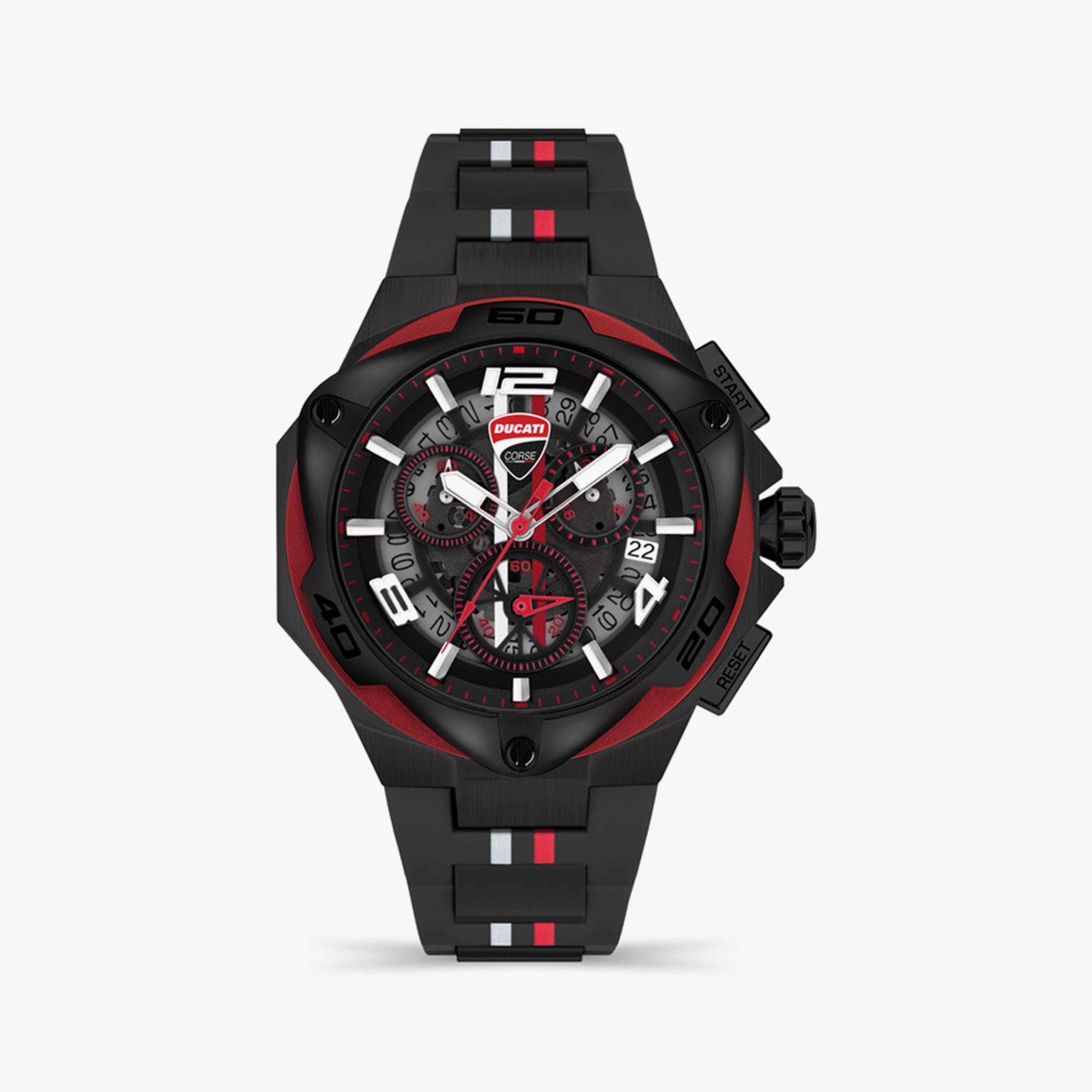 ساعة كرونوغراف من دوكاتي كورس للرجال مع 56 مم بلون اسود من ستانلس ستيل | DTWGO0000308-men-watchesandjewellery-watches-image-1