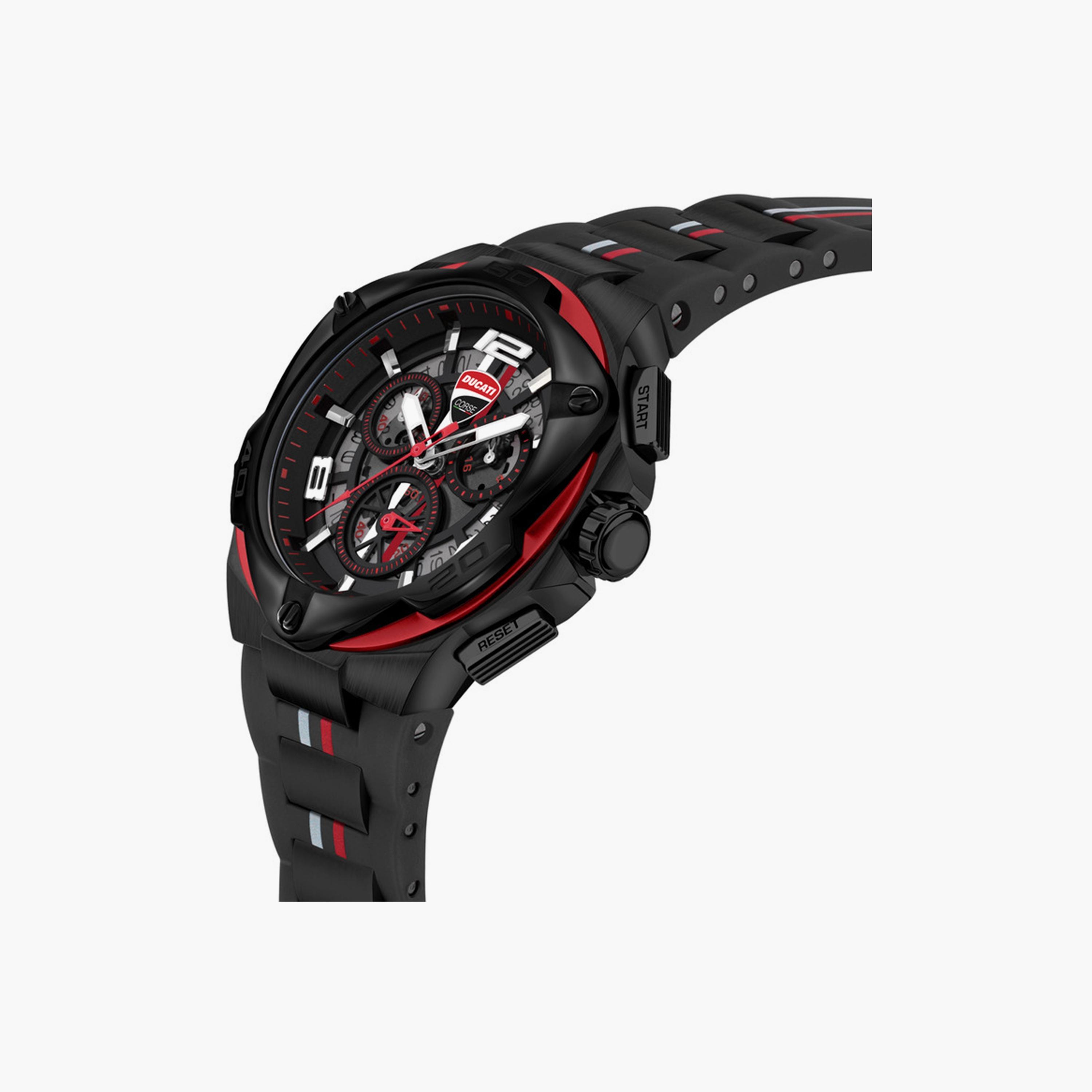 ساعة كرونوغراف من دوكاتي كورس للرجال مع 56 مم بلون اسود من ستانلس ستيل | DTWGO0000308-men-watchesandjewellery-watches-image-2