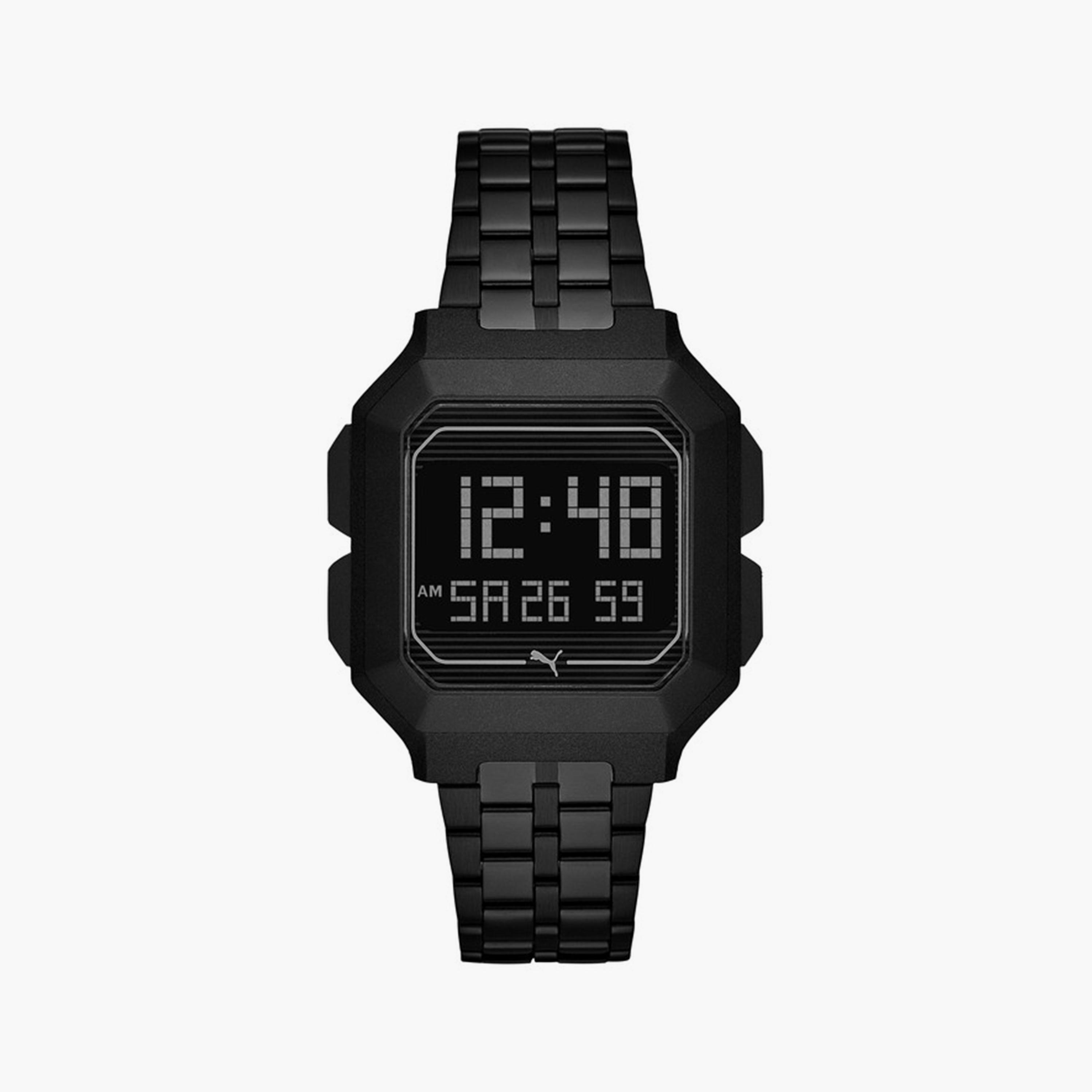 ساعة بوما للنساء 45 ملم رقمية بلون اسود مع ستانلس ستيل | PU P5017-women-watchesandjewellery-watches-image-1