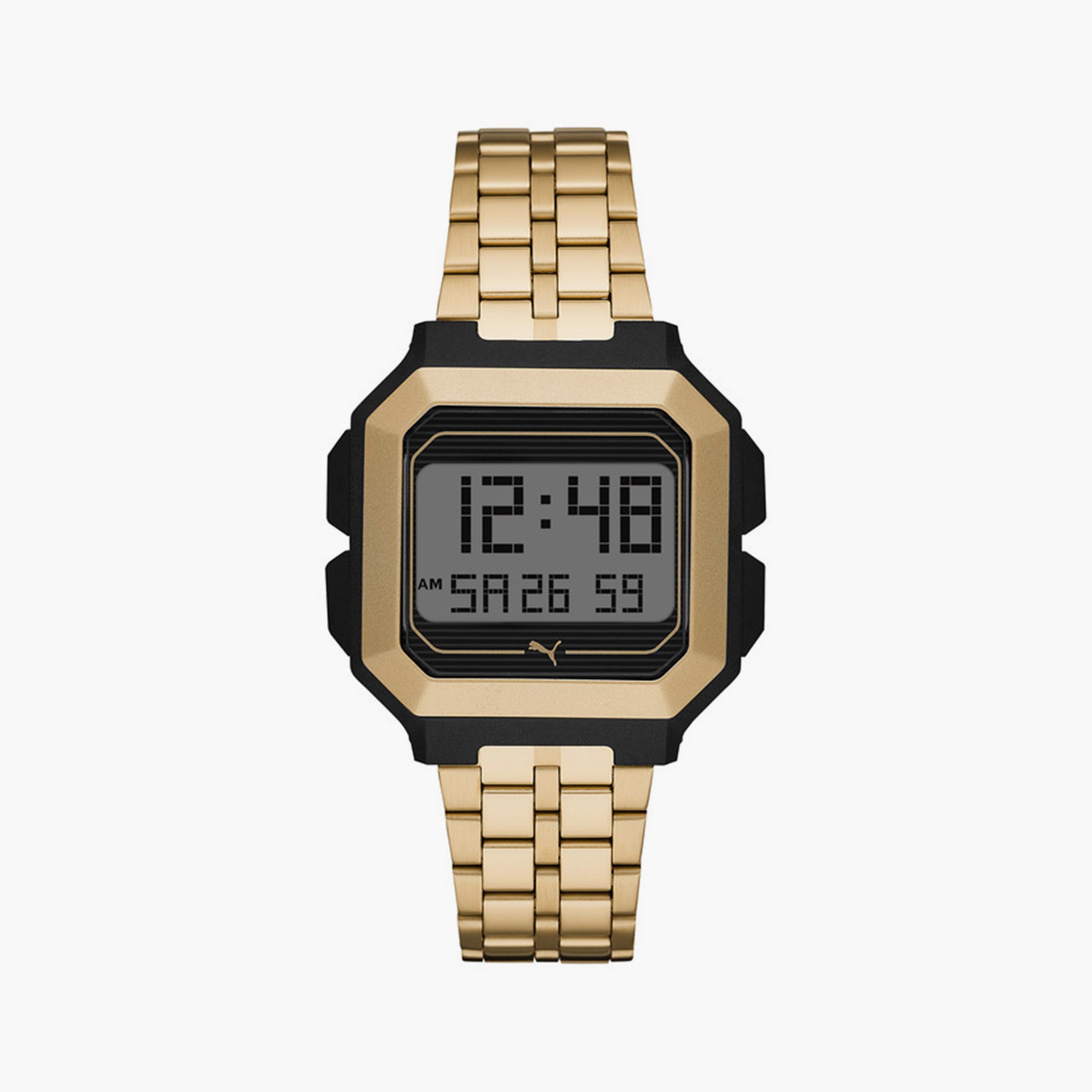 Buy Women s Puma Women s 45 MM Gold Digital Stainless Steel Watch PU P5016 Online Centrepoint UAE