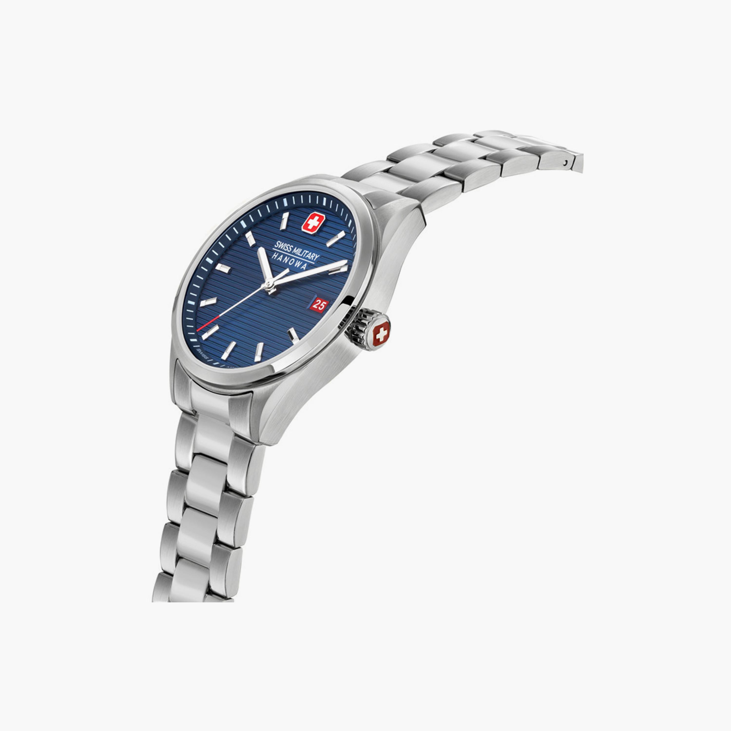 ساعة انالوج من سويس ميليتاري هانوا للنساء مع 35 مم بلون فضي من ستانلس ستيل | SMWLH2200202-women-watchesandjewellery-watches-image-2