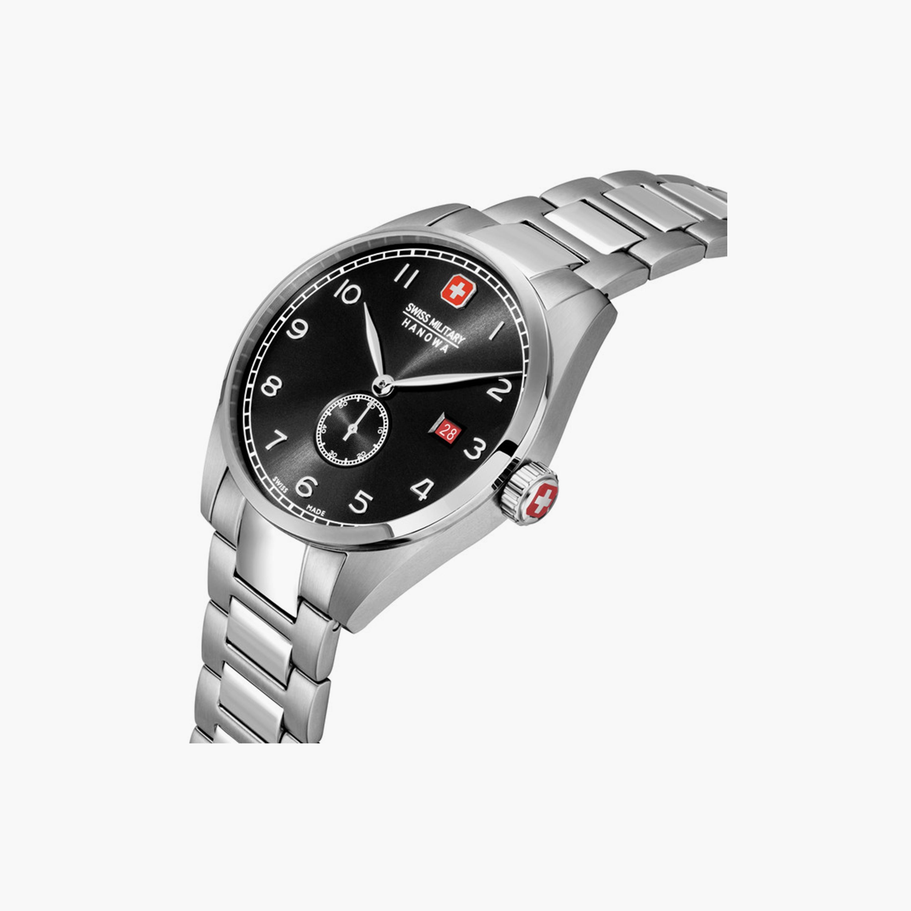 ساعة انالوج من سويس ميليتاري هانوا للرجال مع 42 مم بلون فضي من ستانلس ستيل | SMWGH0000704-men-watchesandjewellery-watches-image-2