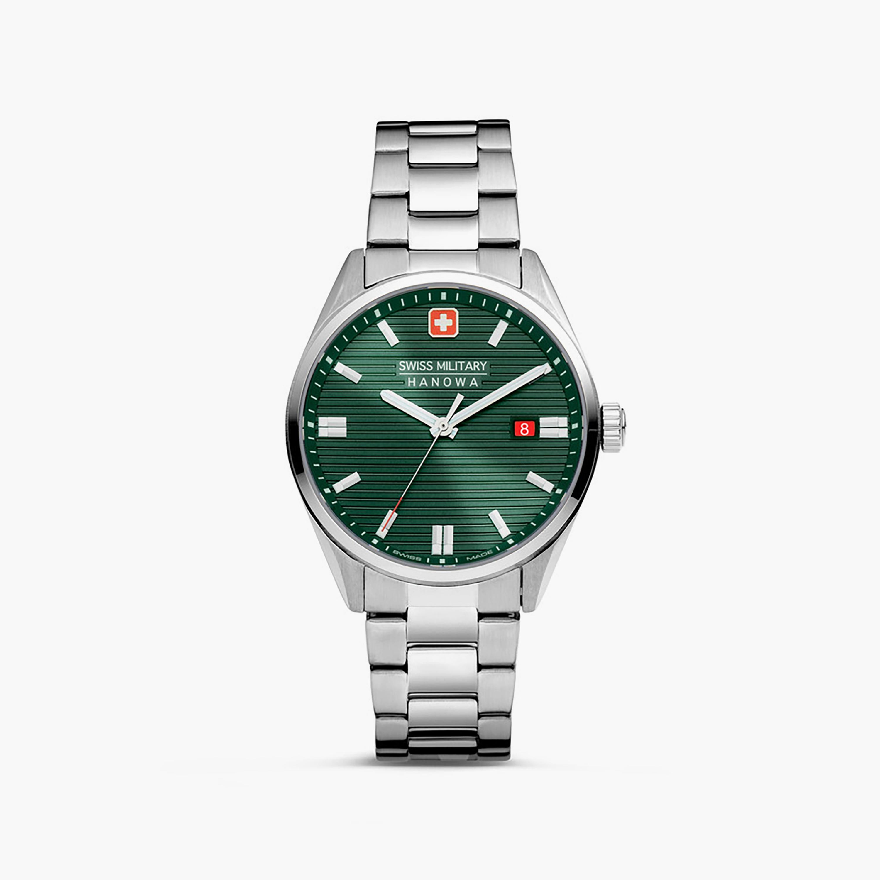ساعة انالوج من سويس ميليتاري هانوا للرجال مع 40 مم بلون فضي من ستانلس ستيل | SMWGH2200105-men-watchesandjewellery-watches-image-1