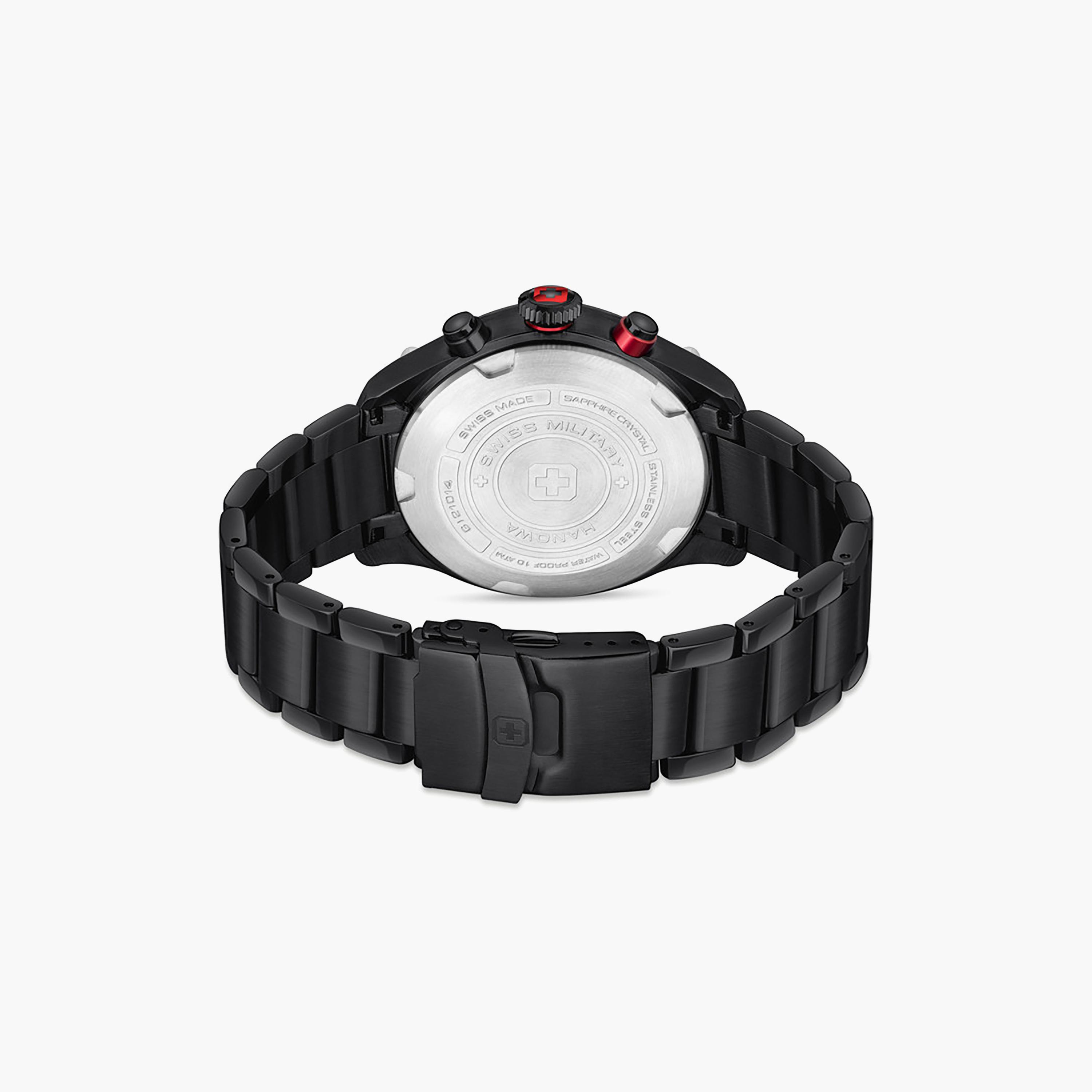 Swiss Military Hanowa Men's 44 MM Black Chronograph Stainless Steel Watch | SMWGI2101431-men-watchesandjewellery-watches-image-3