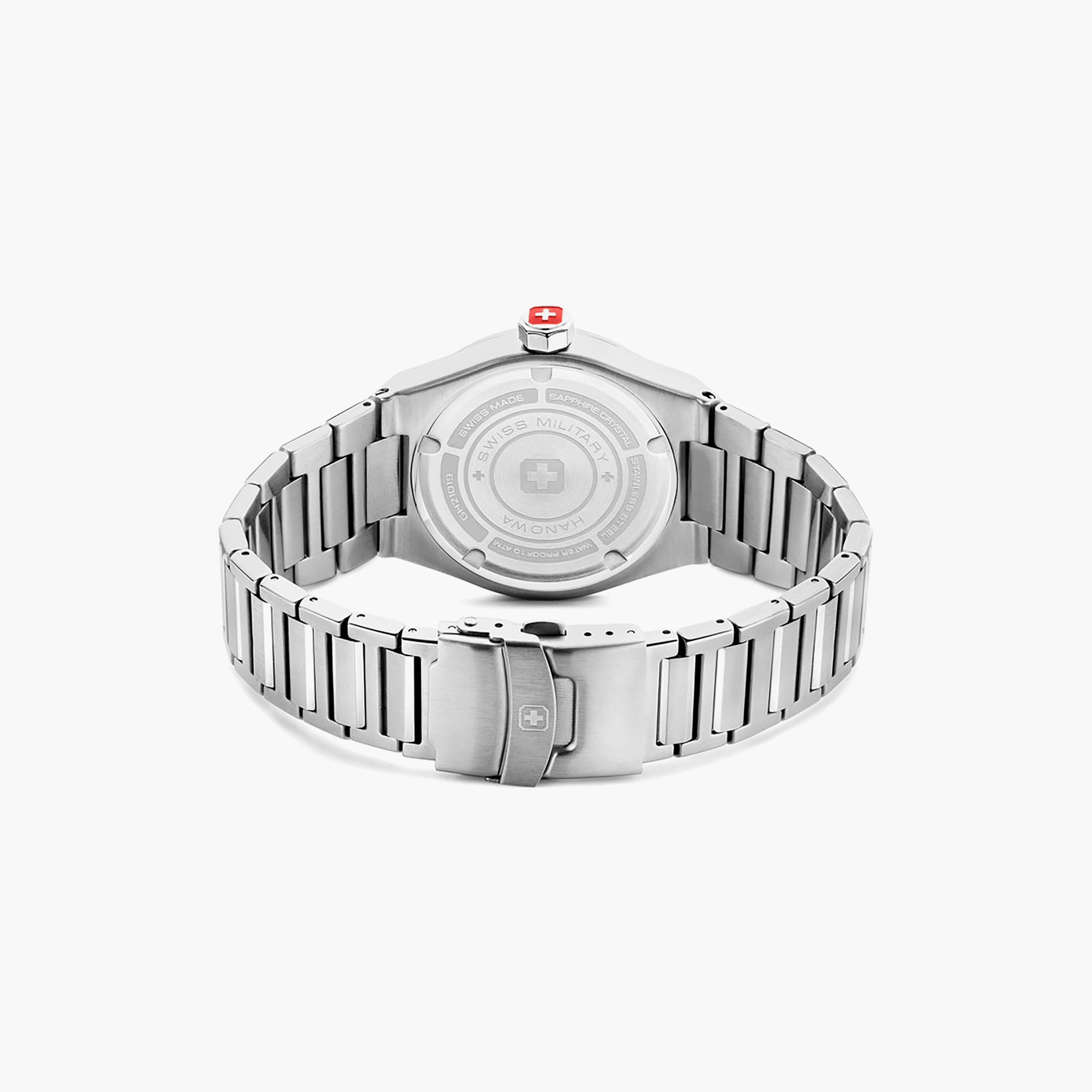 ساعة انالوج من سويس ميليتاري هانوا للرجال مع 43 مم بلون فضي من ستانلس ستيل | SMWGH2101903-men-watchesandjewellery-watches-image-3