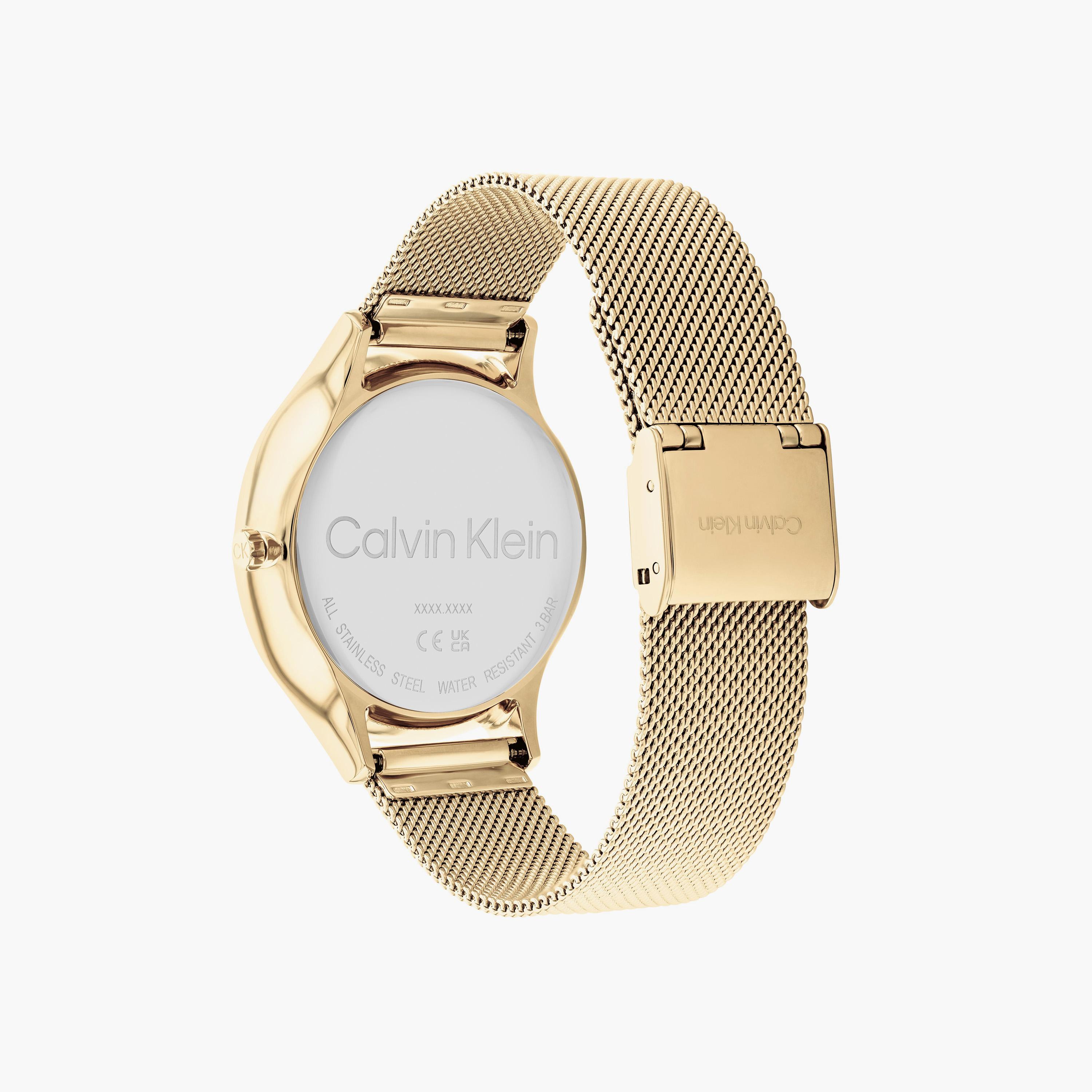 كالفن كلاين- ساعة للنساء 38 ملم من الستانلس ستيلباللون الذهبي الكرونوغراف | 25200103-women-watchesandjewellery-watches-image-3
