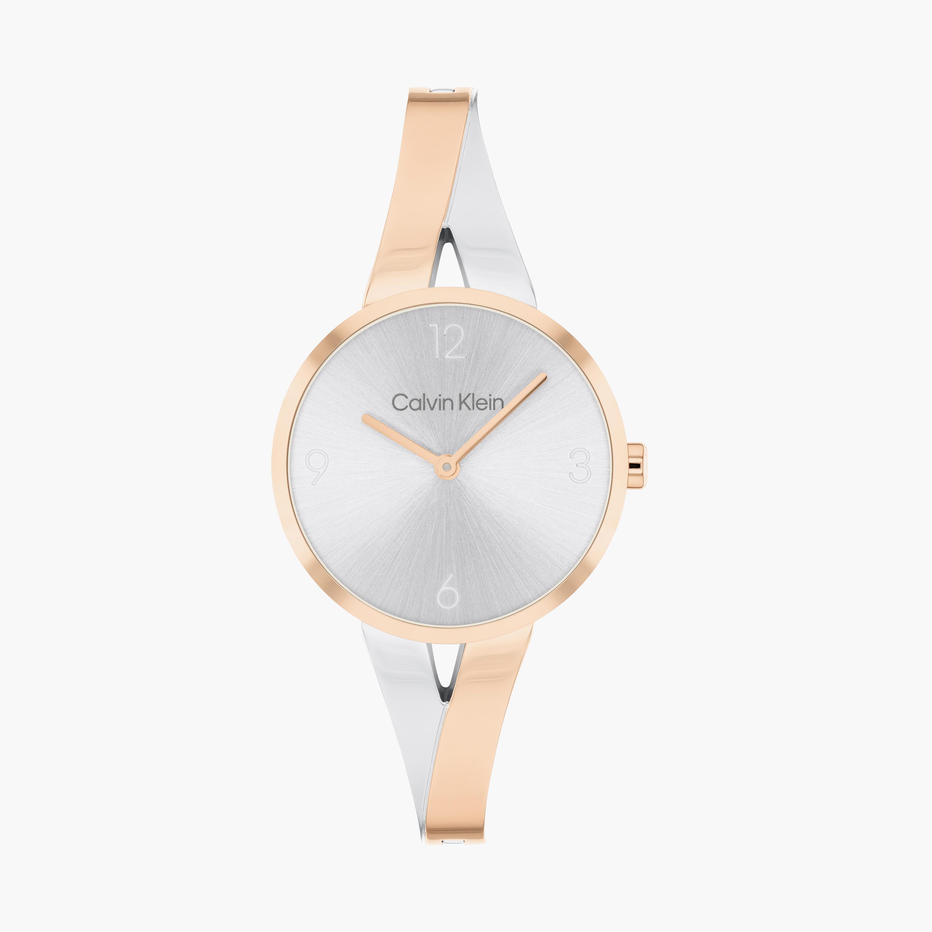 كالفن كلاين- ساعة للنساء 30 ملم بسوار من الستانلس ستيل بلونين | 25100028-women-watchesandjewellery-watches-image-1