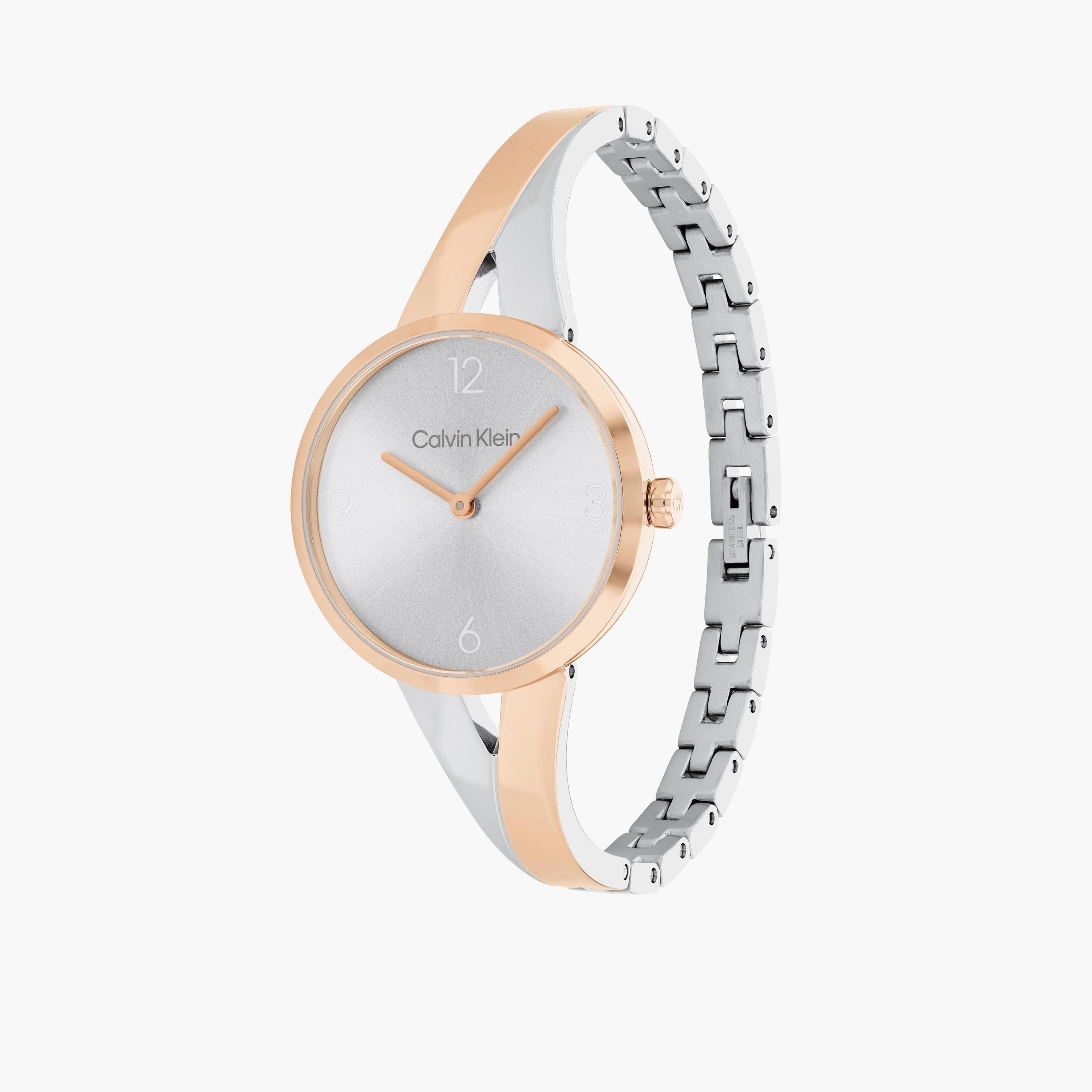 كالفن كلاين- ساعة للنساء 30 ملم بسوار من الستانلس ستيل بلونين | 25100028-women-watchesandjewellery-watches-image-2