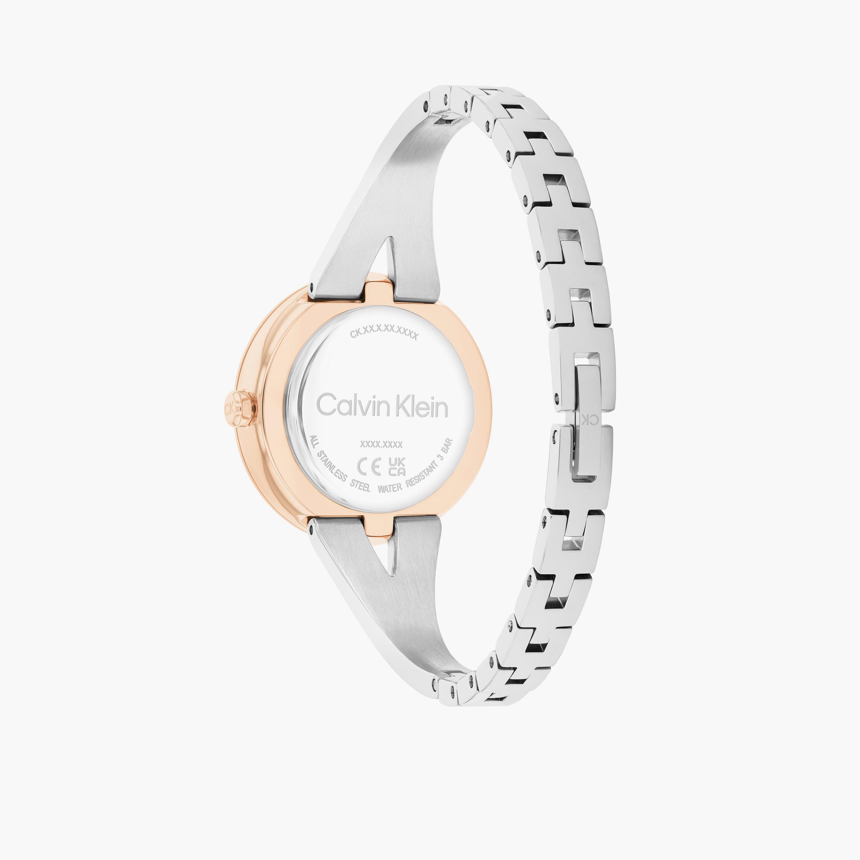 كالفن كلاين- ساعة للنساء 30 ملم بسوار من الستانلس ستيل بلونين | 25100028-women-watchesandjewellery-watches-image-3